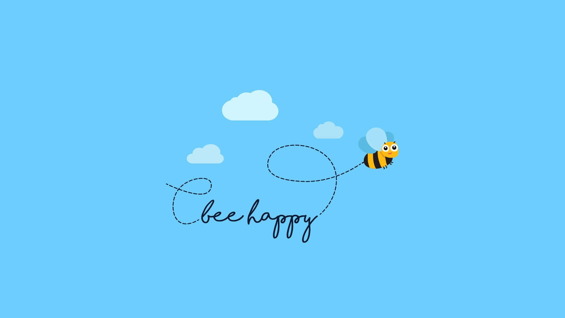Bee Happy - Hd Wallpaper Background