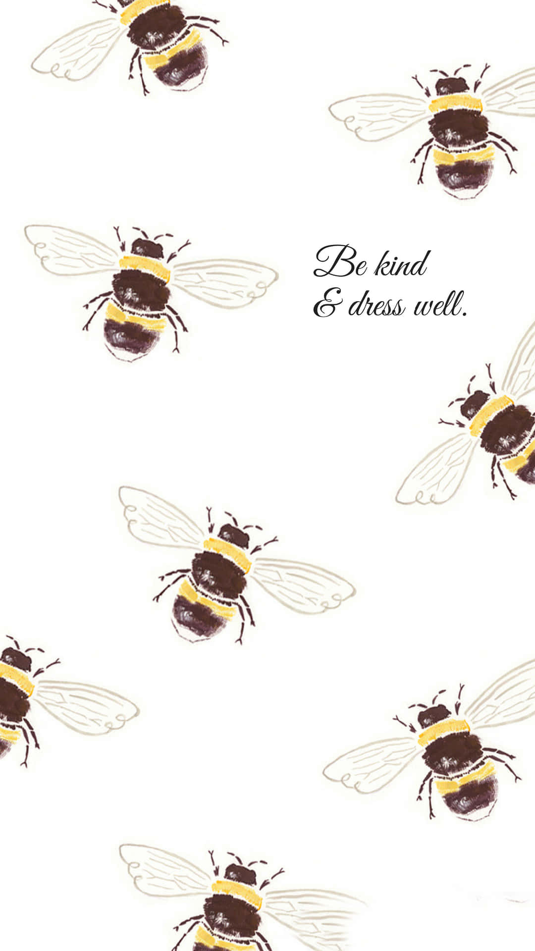 Bee Iphone Be Kind And Dress Well Background