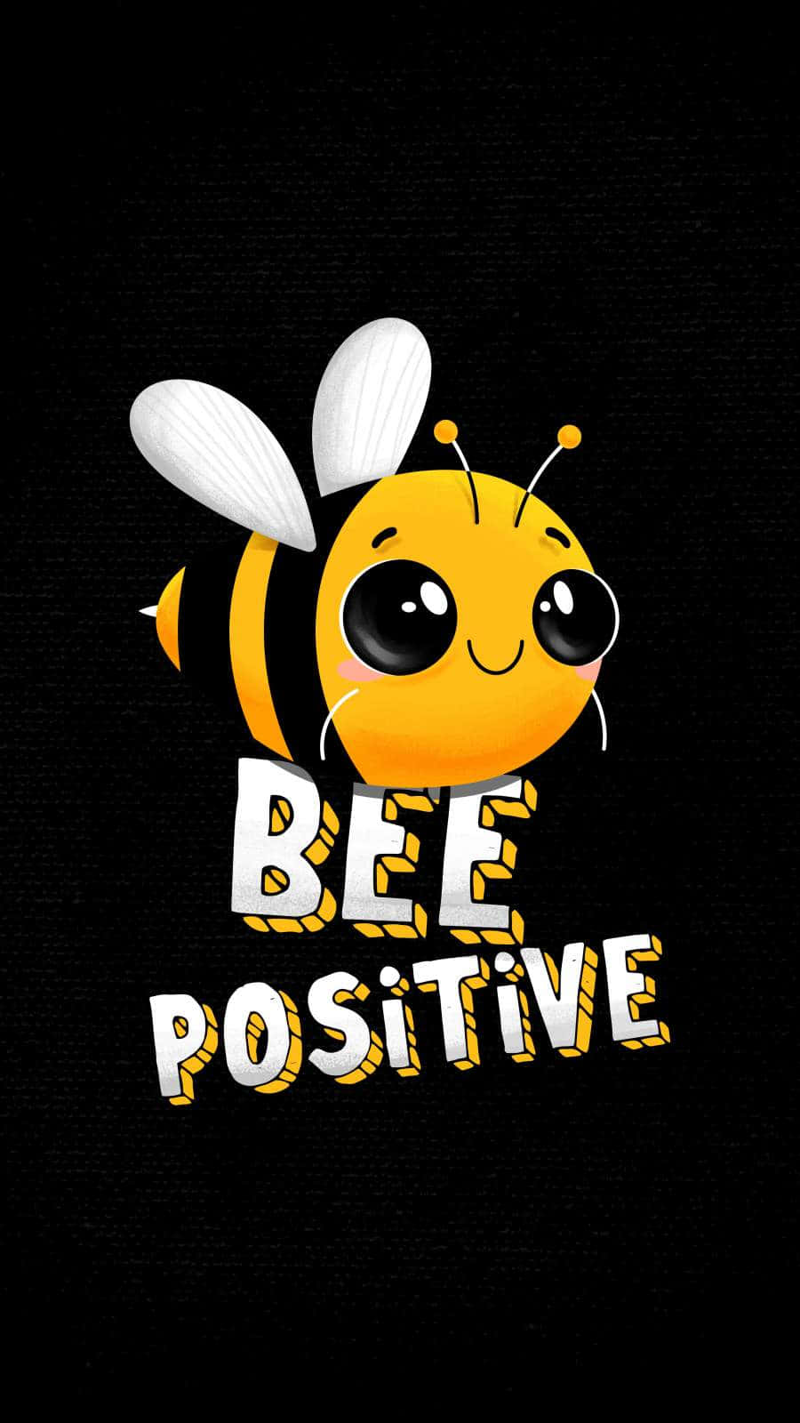 Bee Positive Logo Design Background