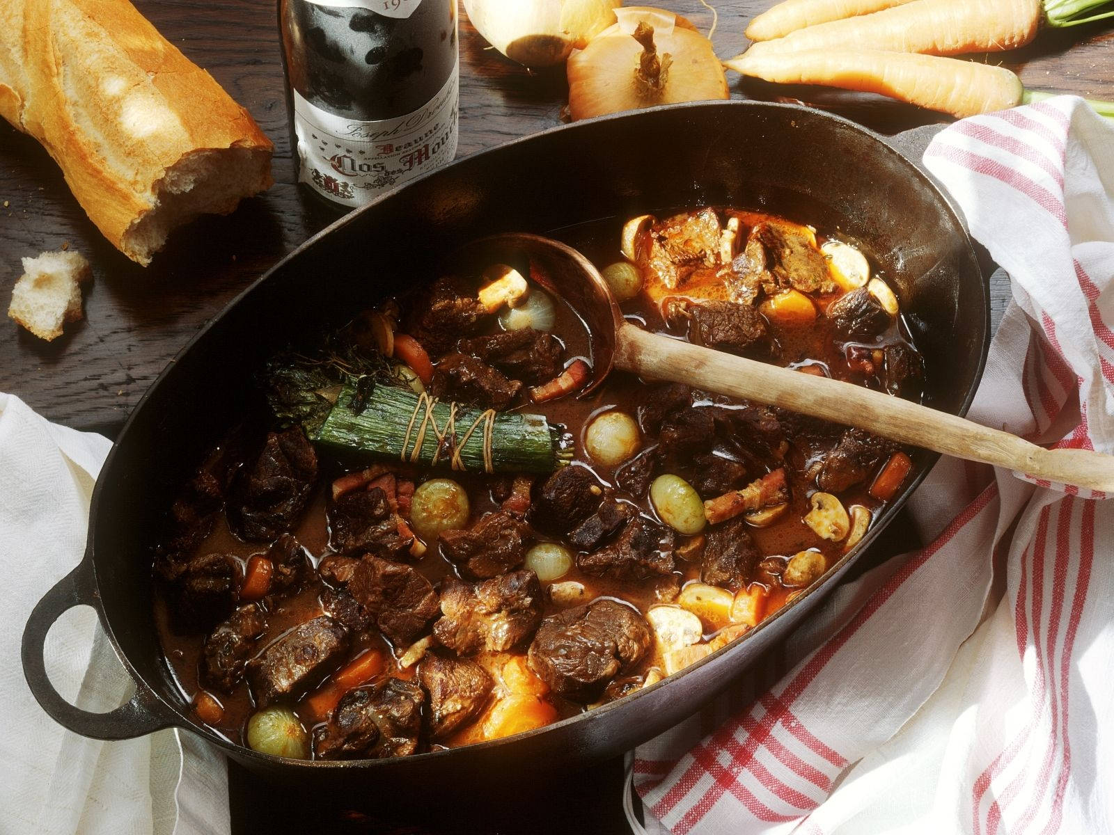 Beef Bourguignon Baguette Bread