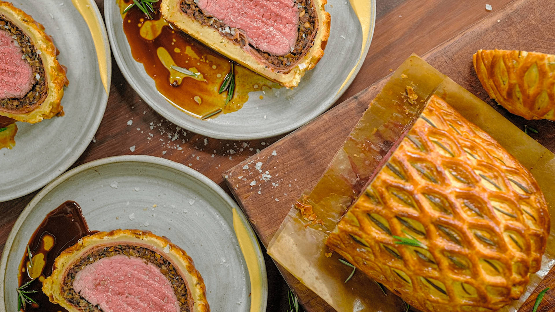 Beef Wellington Design Pastry Background