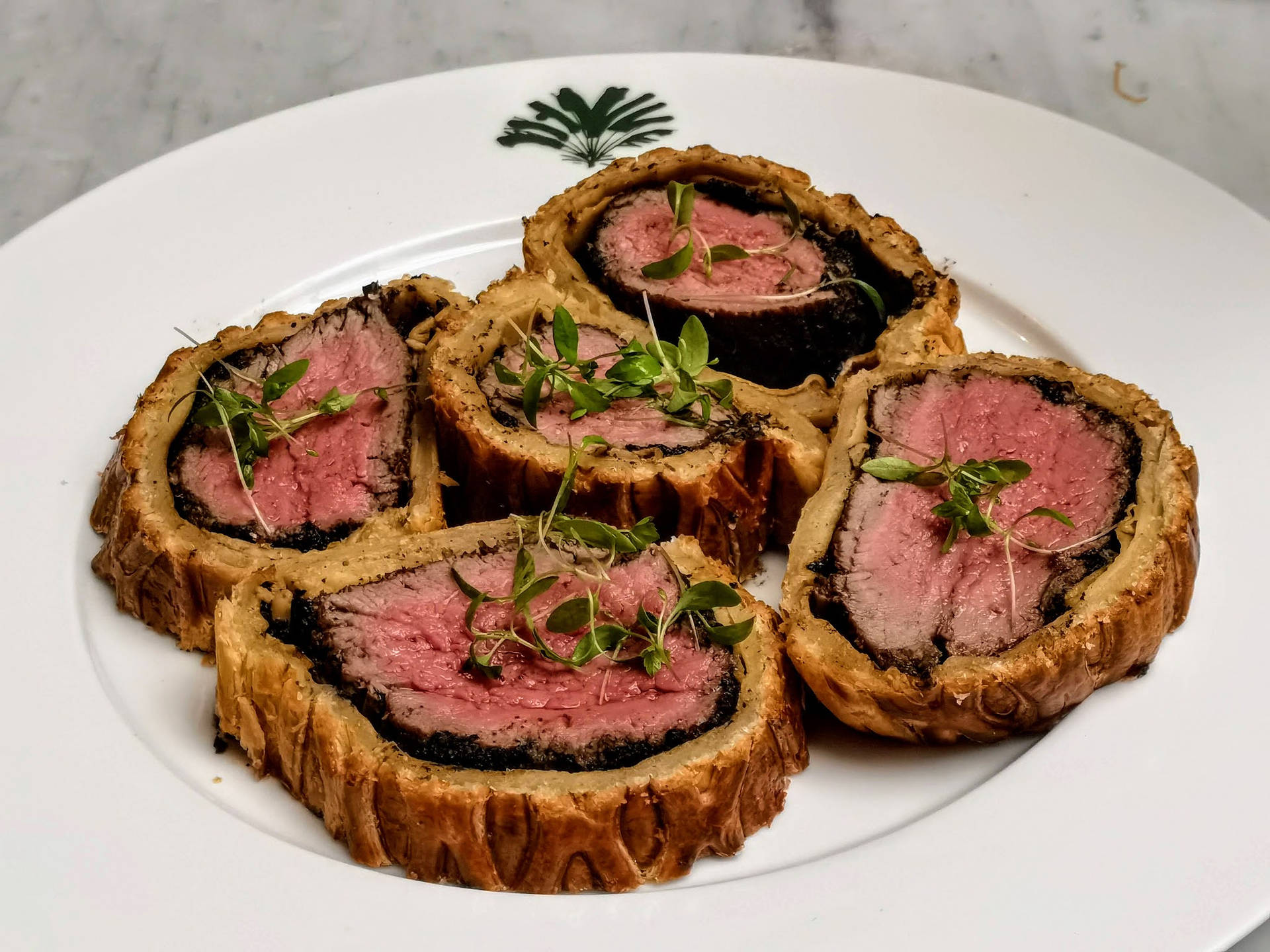 Beef Wellington Five Plated