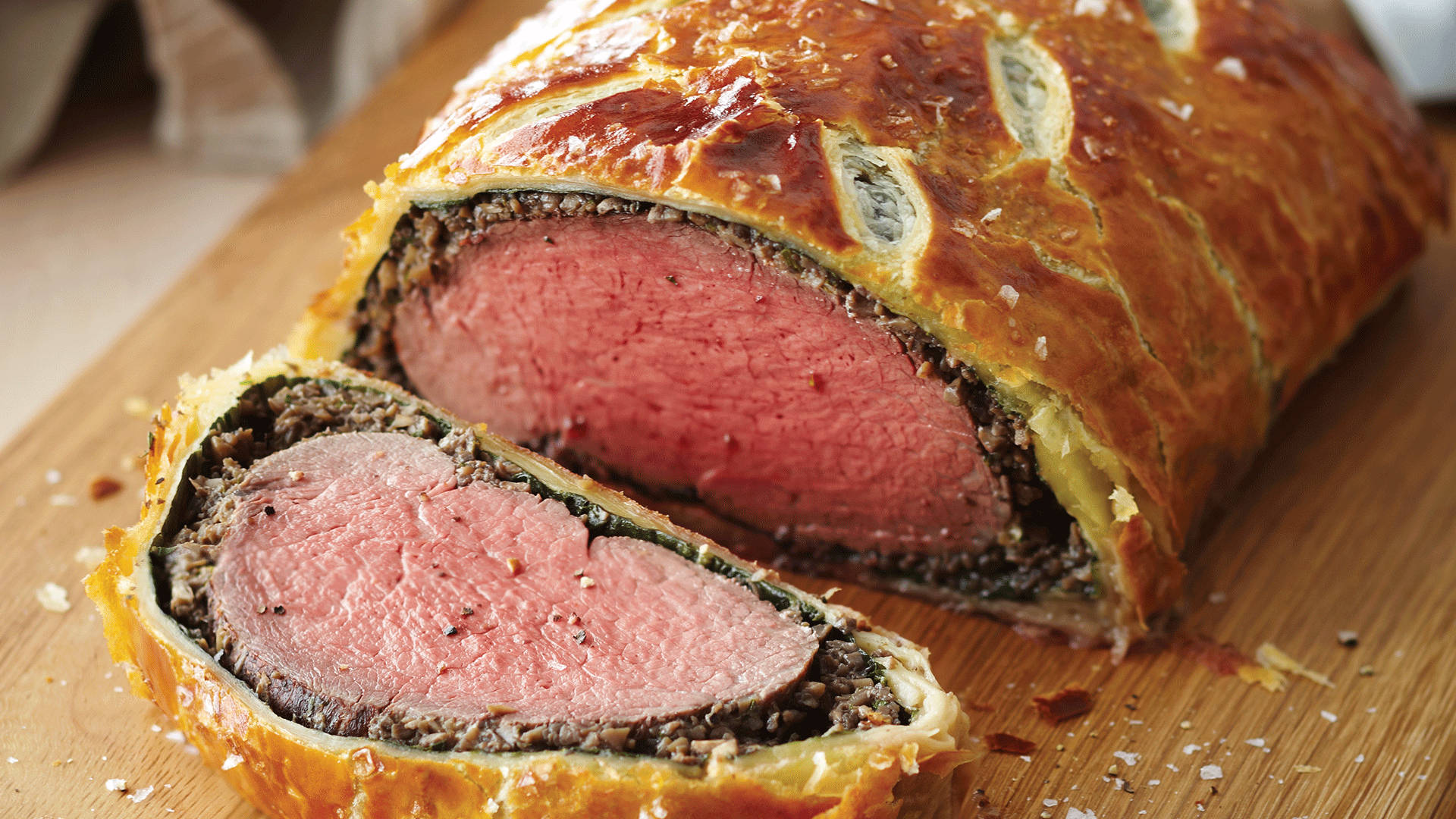 Beef Wellington Pastry Shell Background