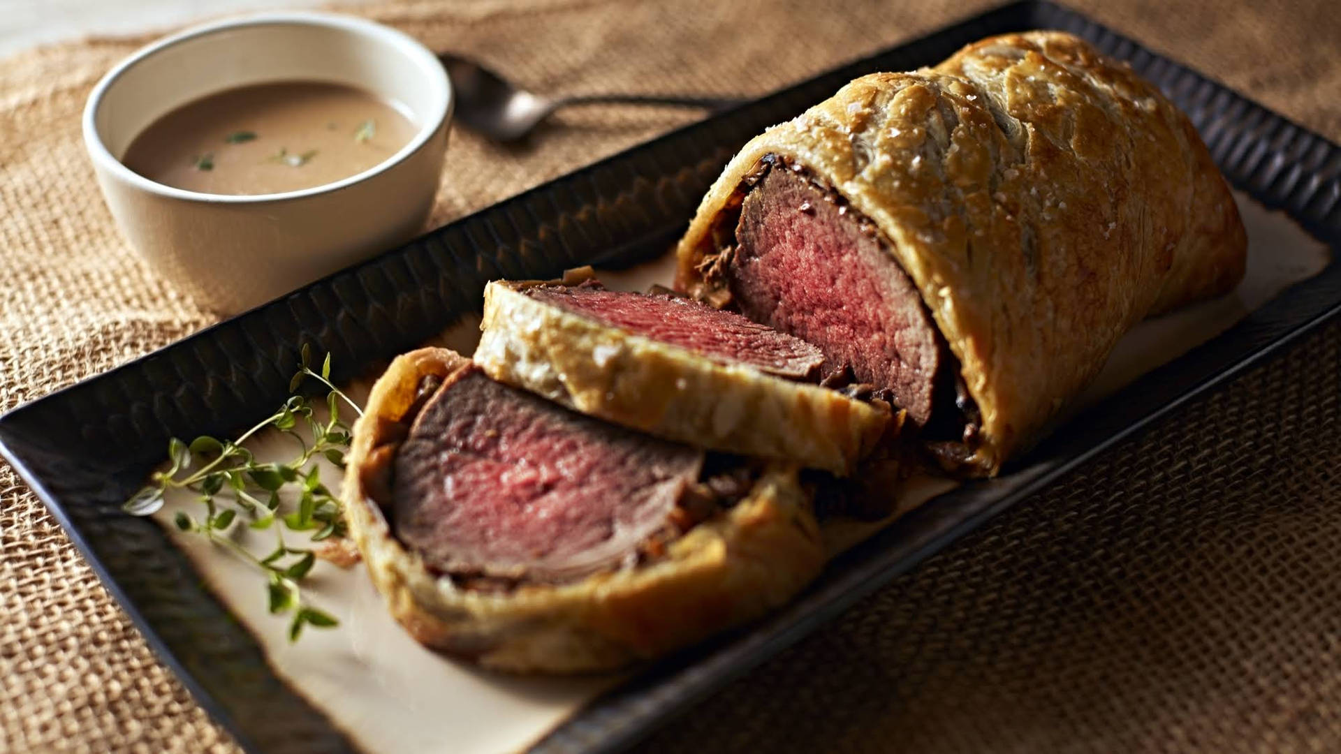 Beef Wellington Restaurant Juicy Background