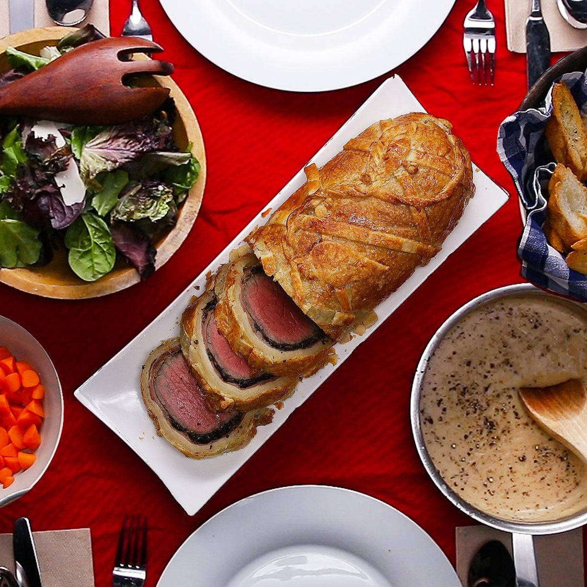 Beef Wellington Salad Bread