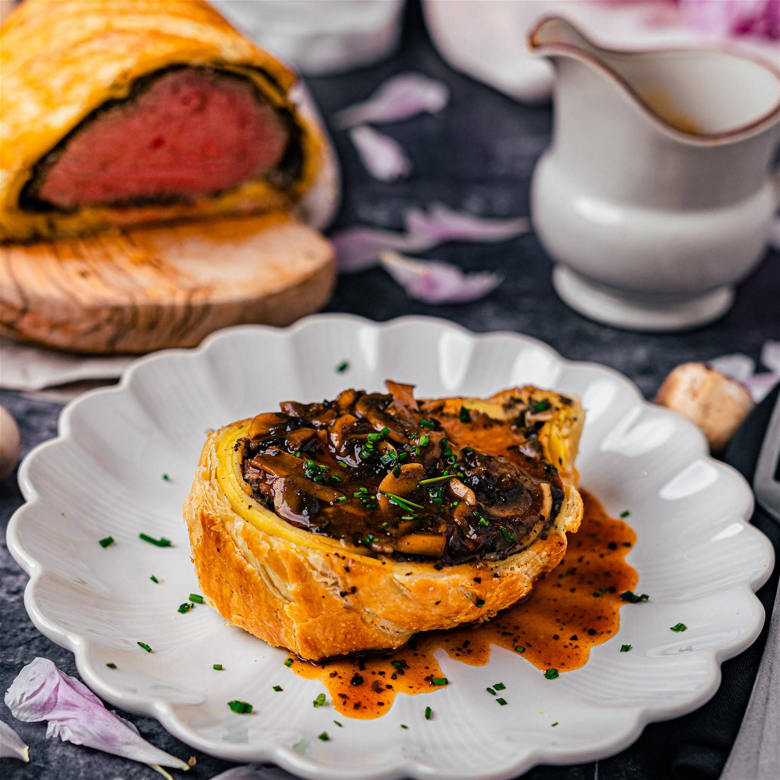 Beef Wellington Sauce Mushroom Background