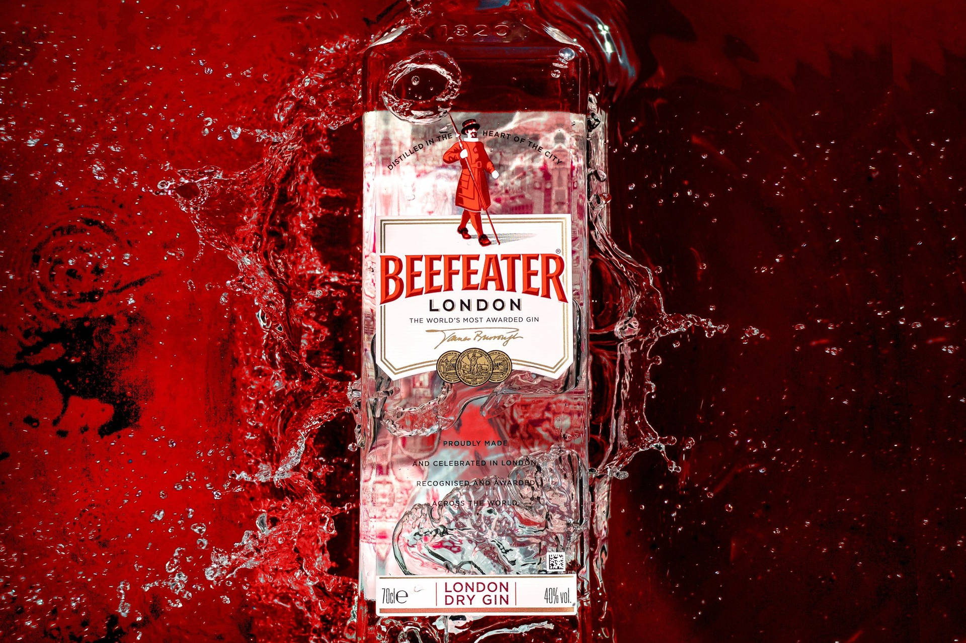 Beefeater Splashes Water