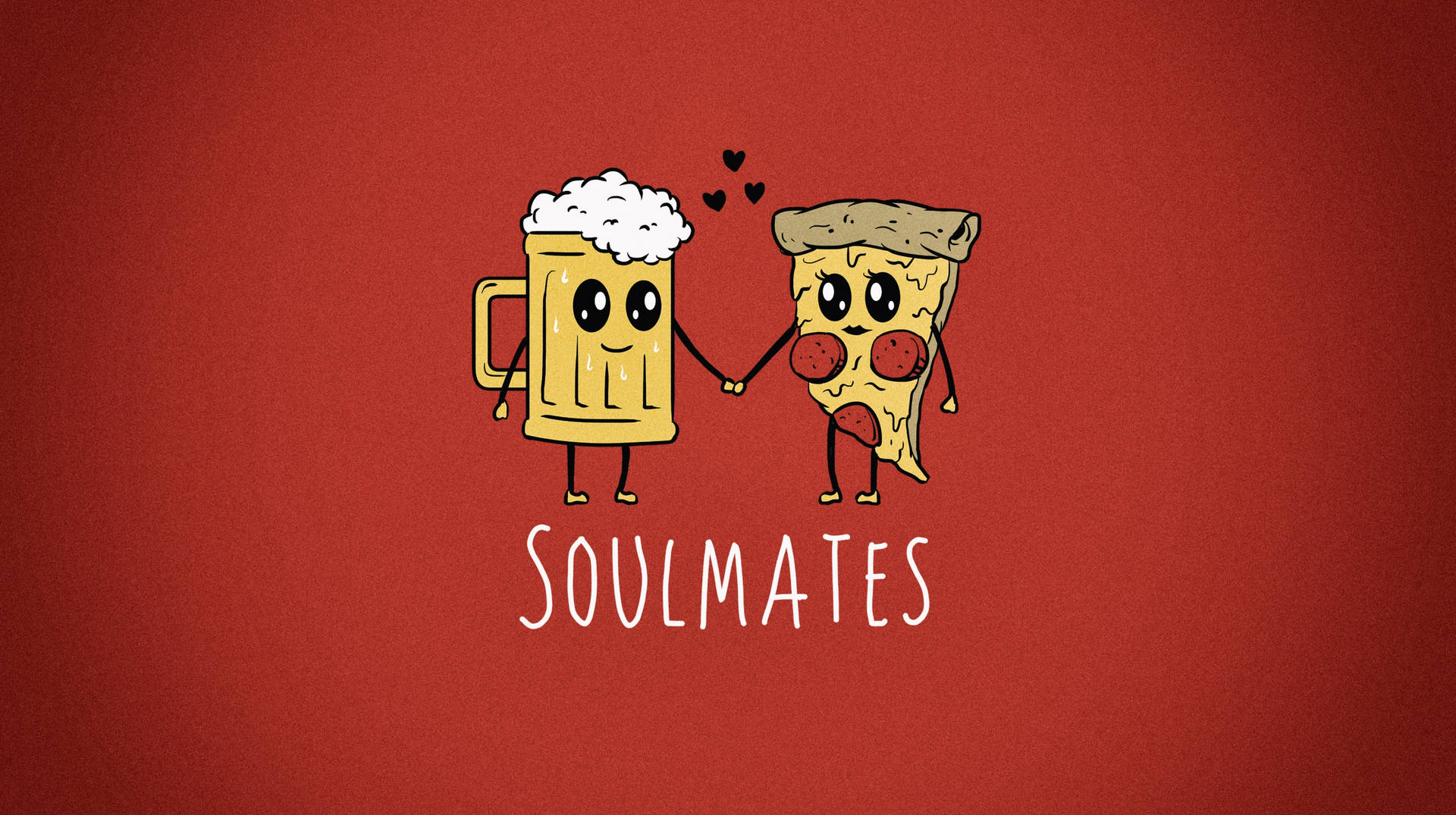 Beer And Pizza Soulmates Background