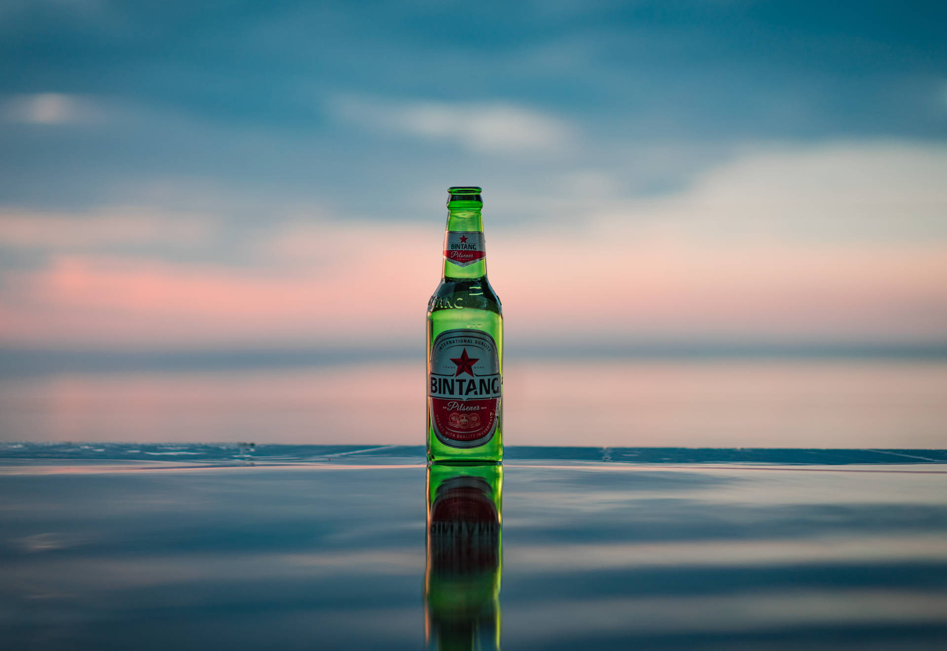 Beer Bottle Bintang Indonesian Beer Background