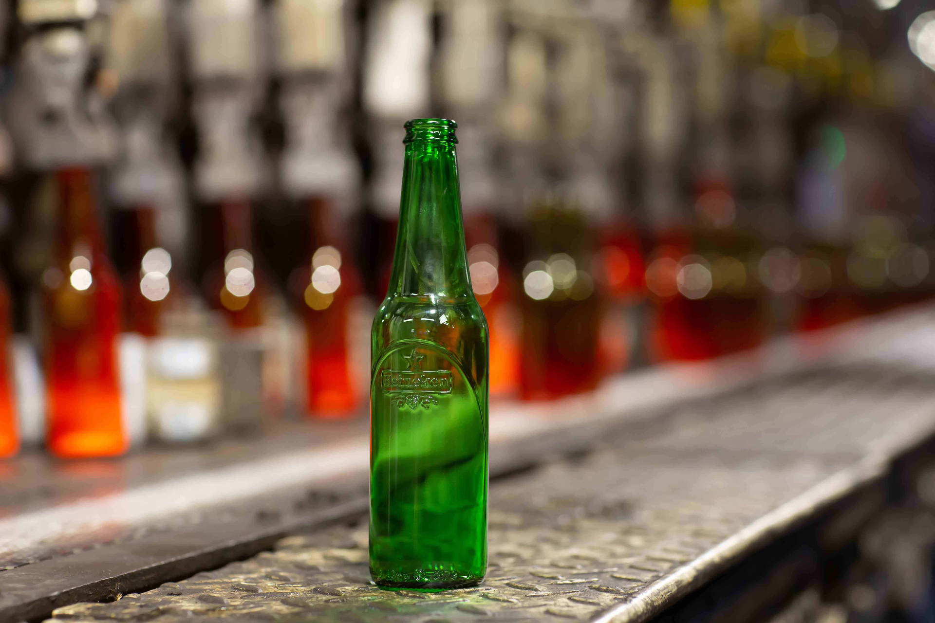 Beer Bottle Half-empty Background