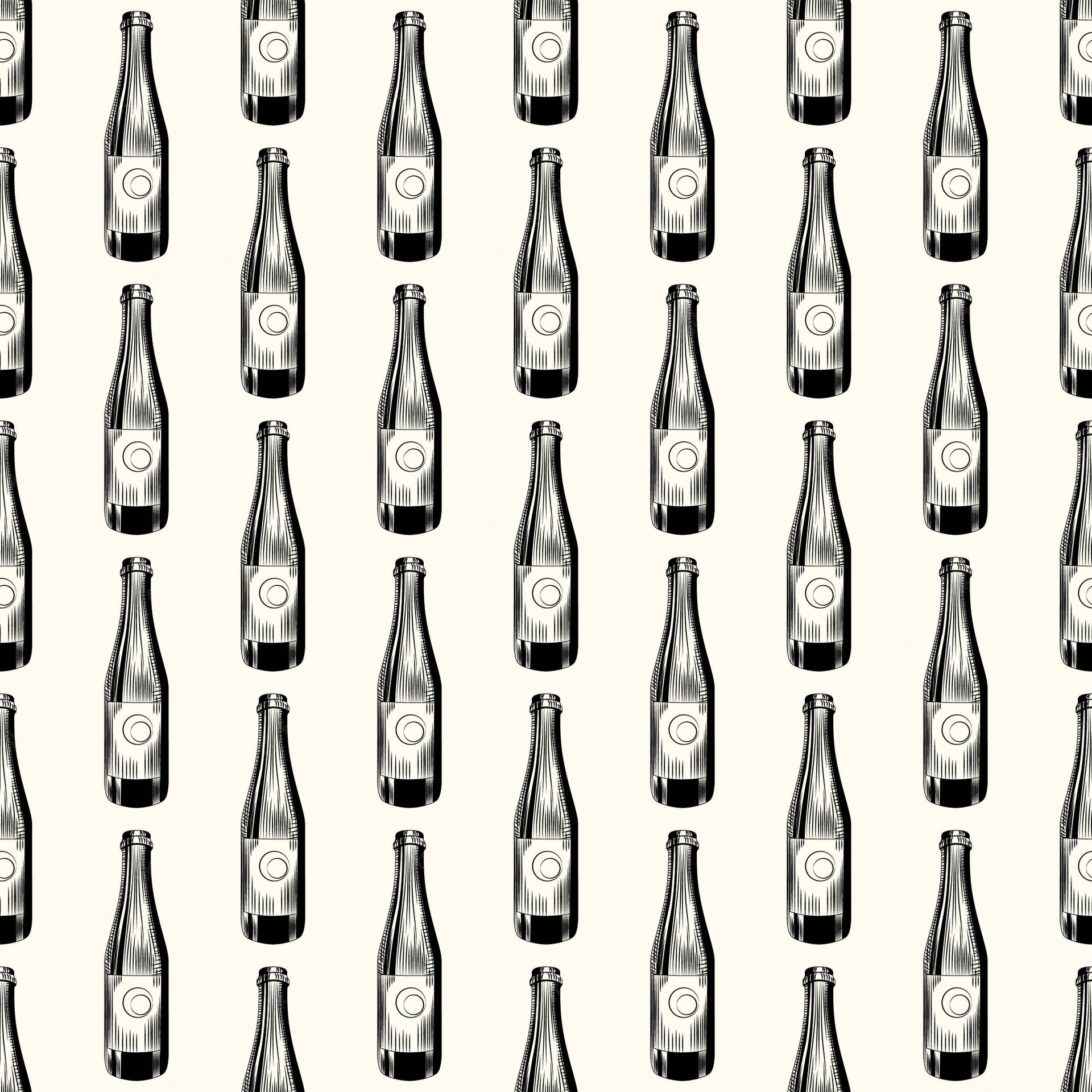 Beer Bottles Black-and-white Illustration Background