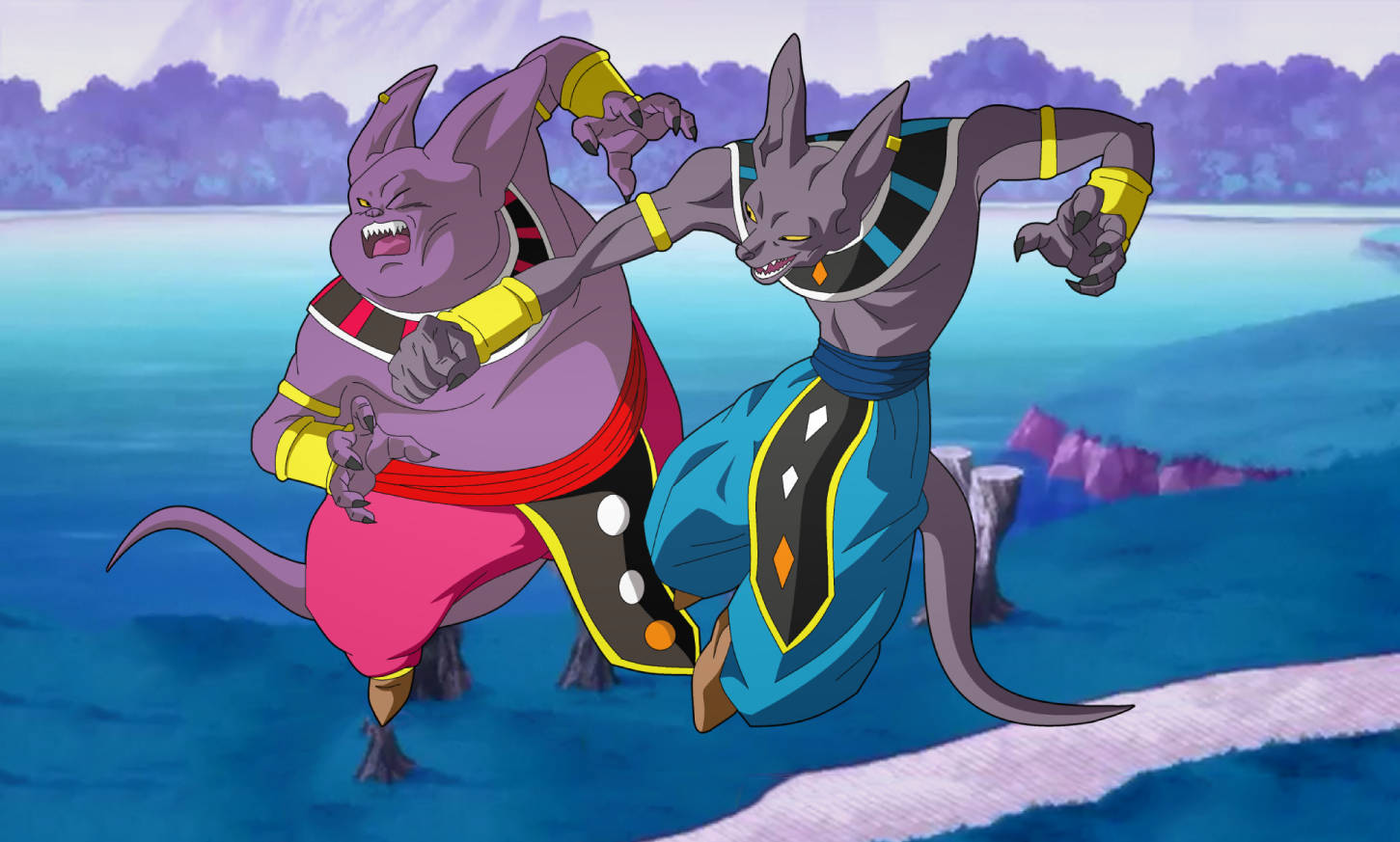Beerus And Champa Fighting Background