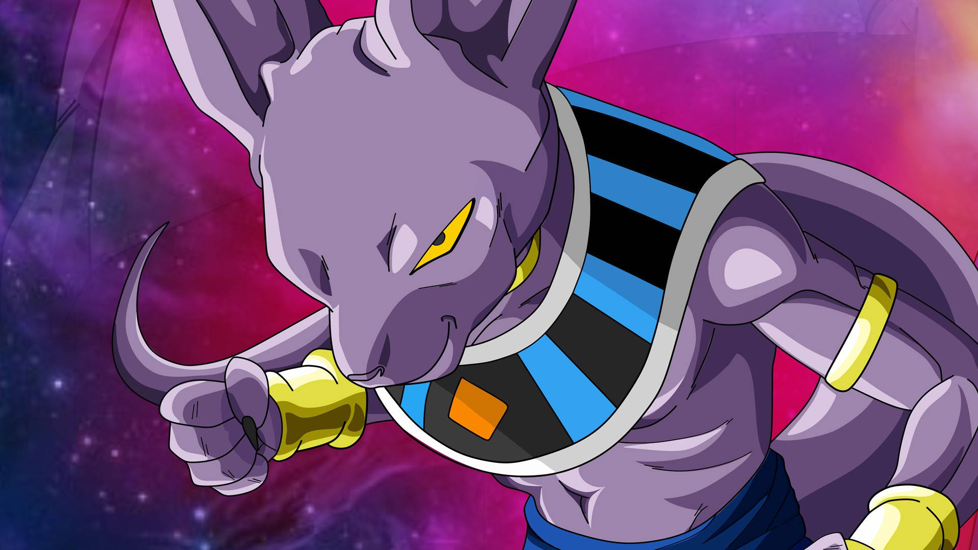 Beerus Close-up Punch Background