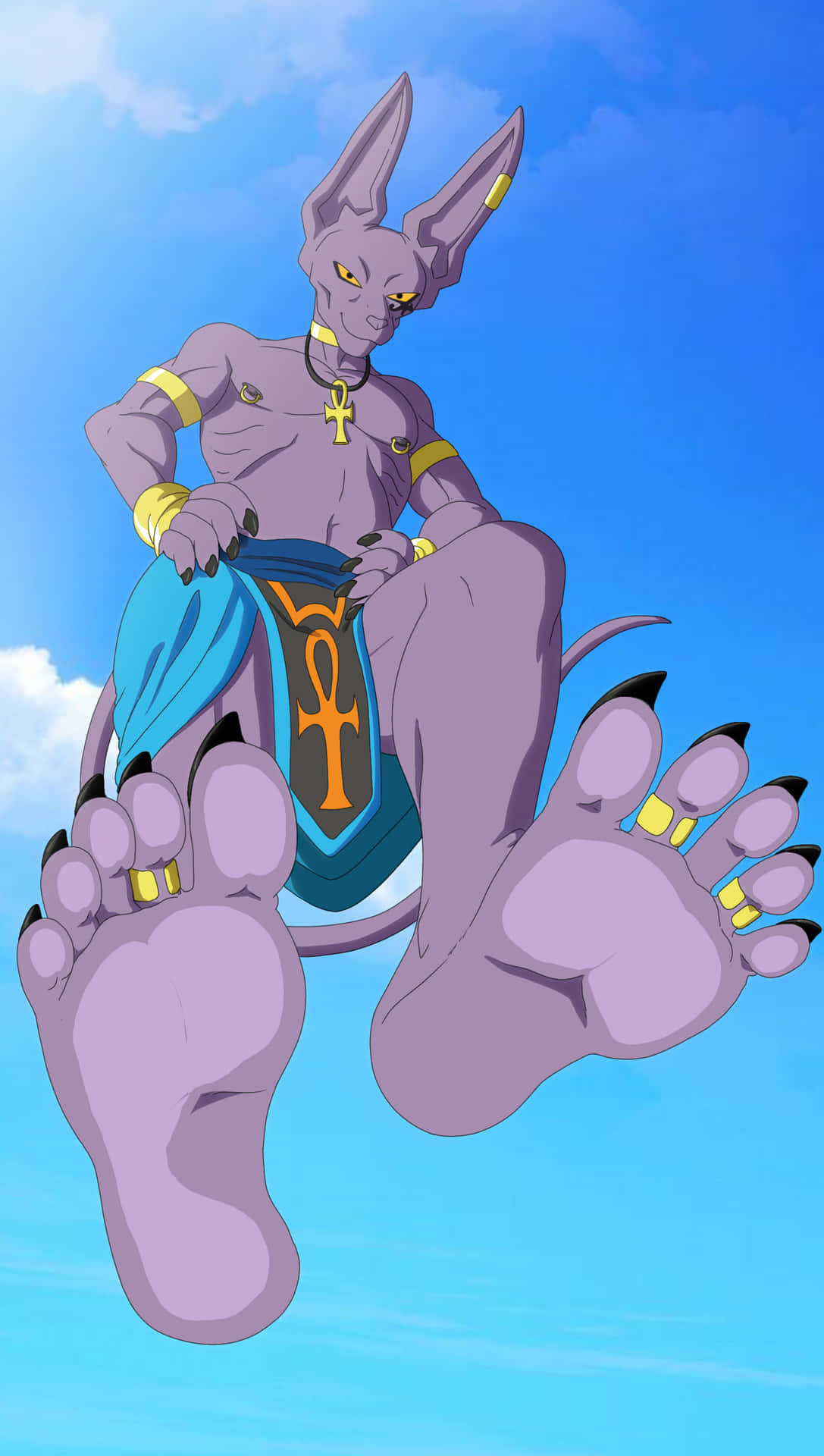 Beerus, Dragon Ball Z Character, Showing Toes Background