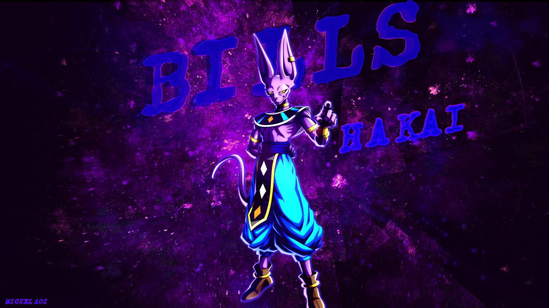 Beerus With Romanized Name Background