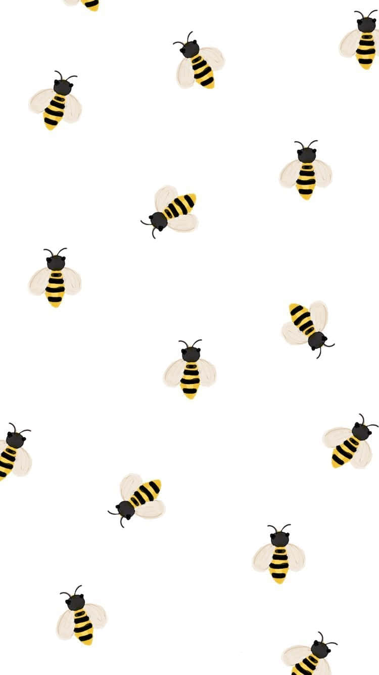 Bees Iphone Drawing Pattern Background