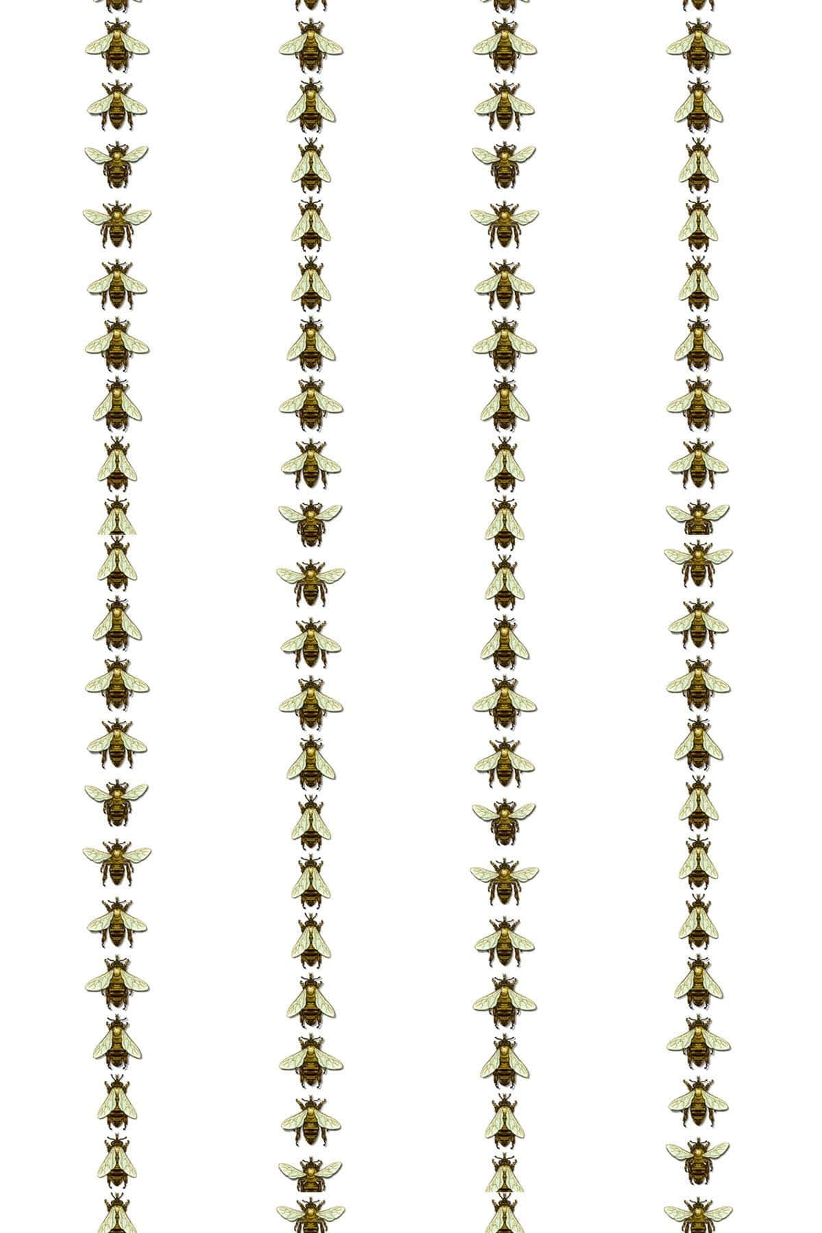 Bees Lined Up Pattern Iphone Background