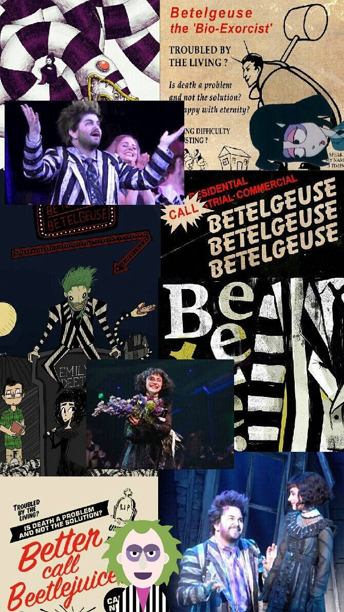 Beetlejuice Album Collage Background