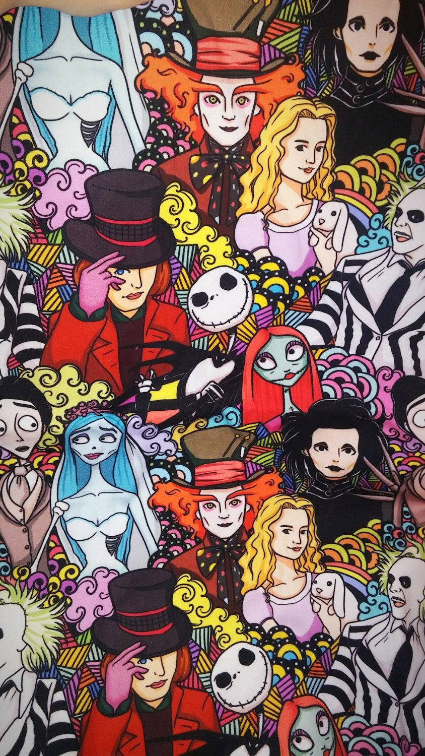 Beetlejuice Characters Drawing Background