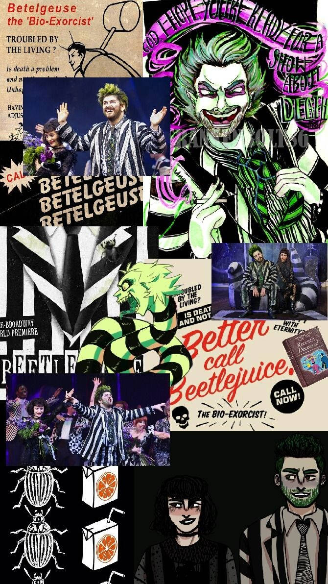 Beetlejuice Collage Poster Background