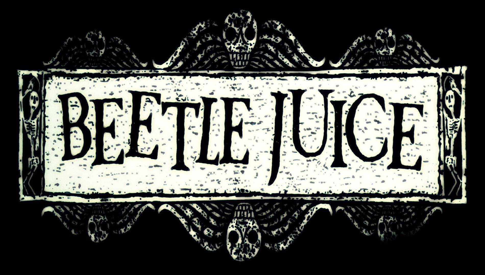 Beetlejuice Logo In Black Background