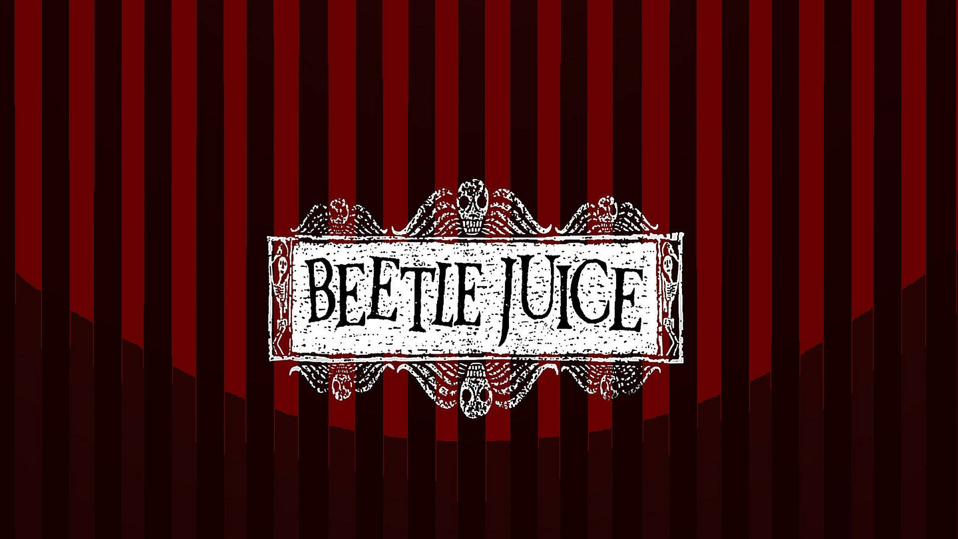 Beetlejuice Logo In Red Background