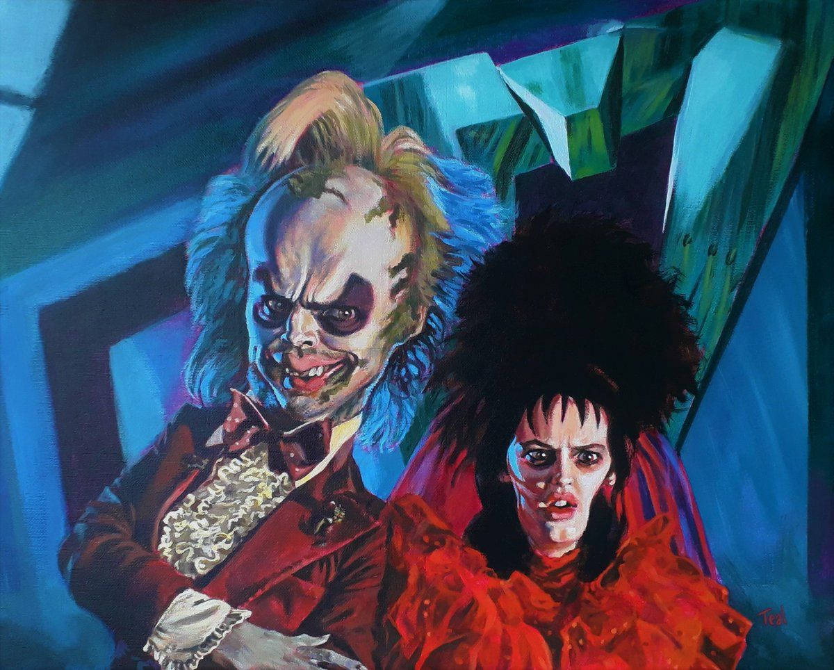 Beetlejuice With Girl Background