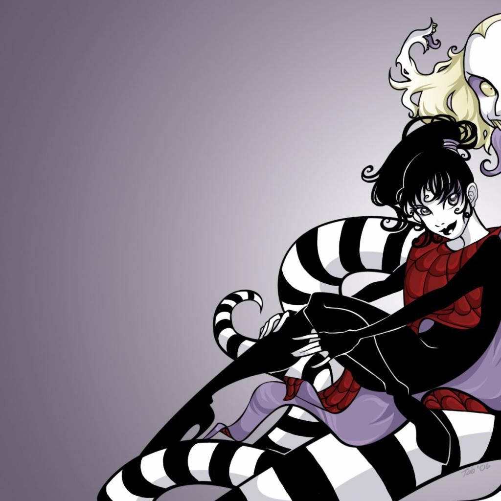 Beetlejuice Woman With Snake Background