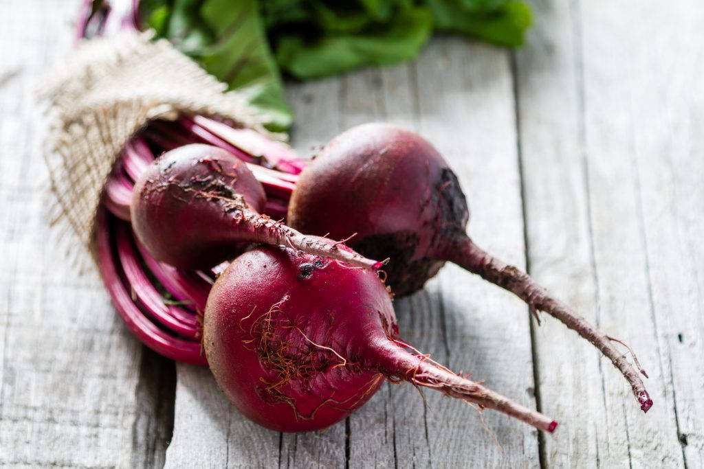 Beetroots In A Bundle Background