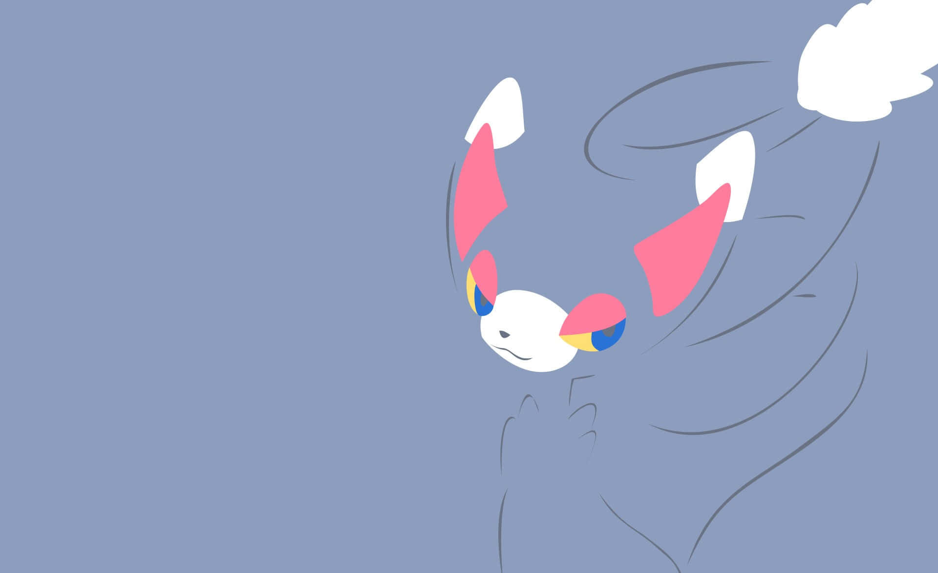 Beguiling Glameow On A Sleek Grey Backdrop Background