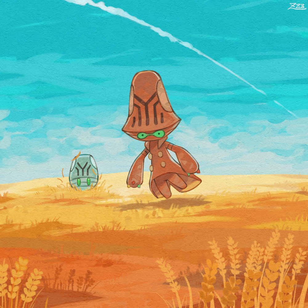 Beheeyem In A Field Background