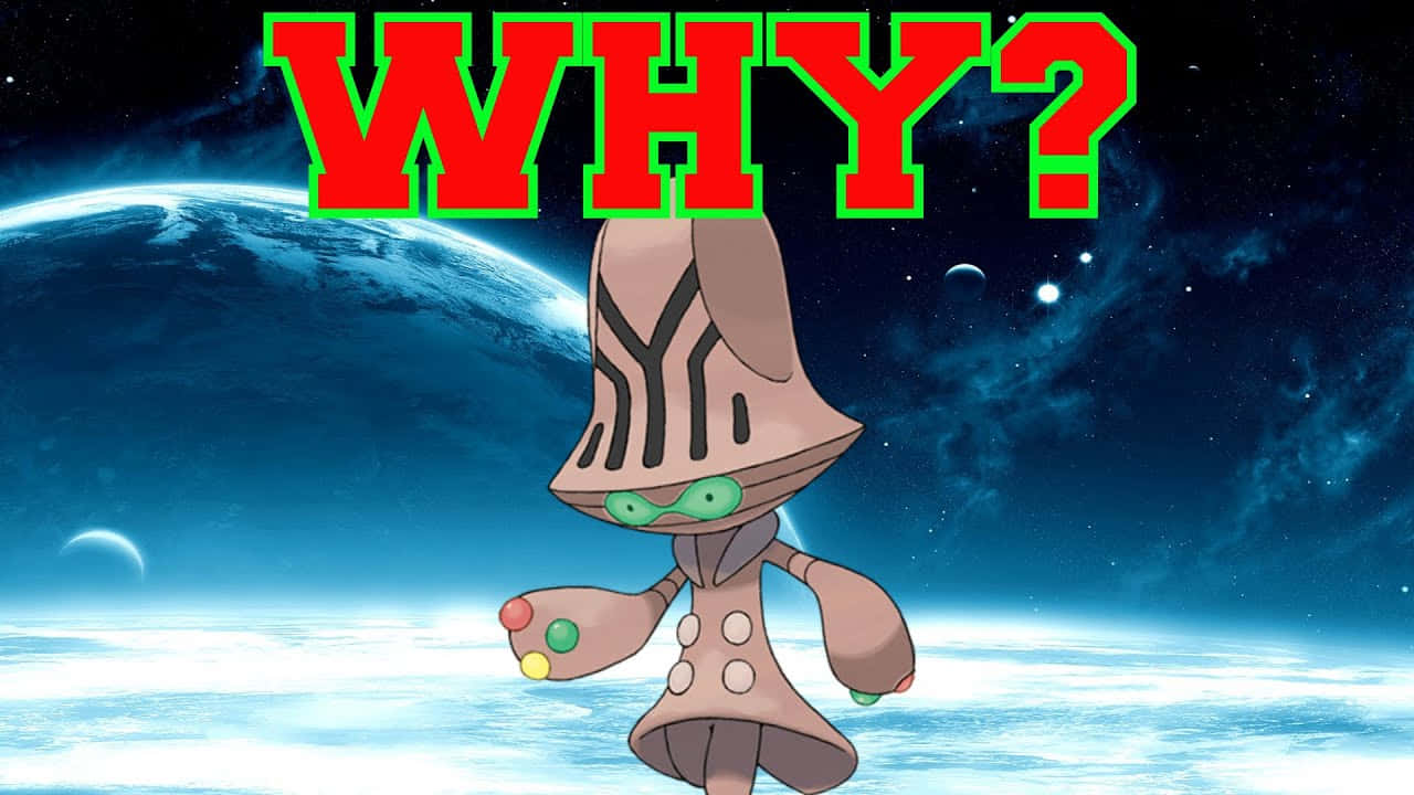 Beheeyem, Intergalactic Pokémon In Action. Background