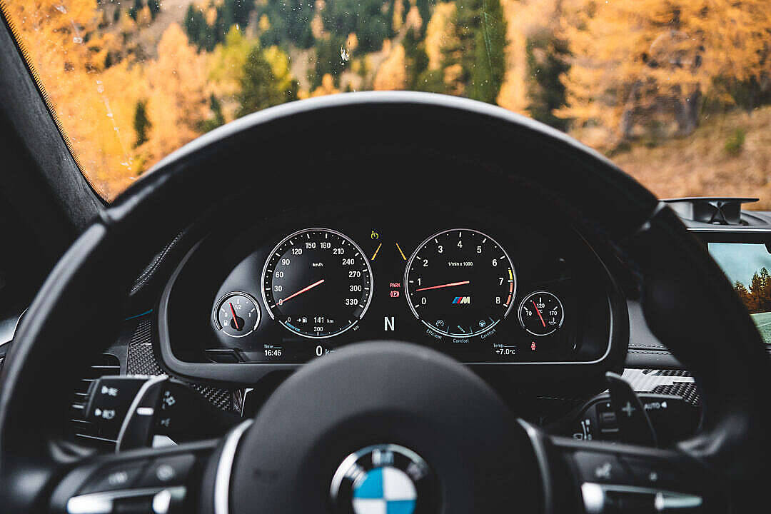 Behind The Wheels Of A Black Bmw