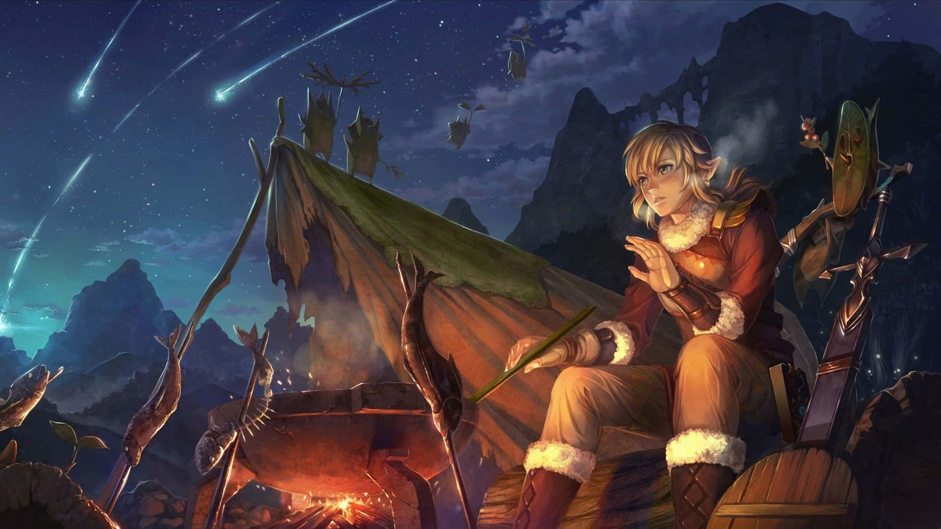 Behold Link In All His Glory In Zelda Breath Of The Wild 4k Background