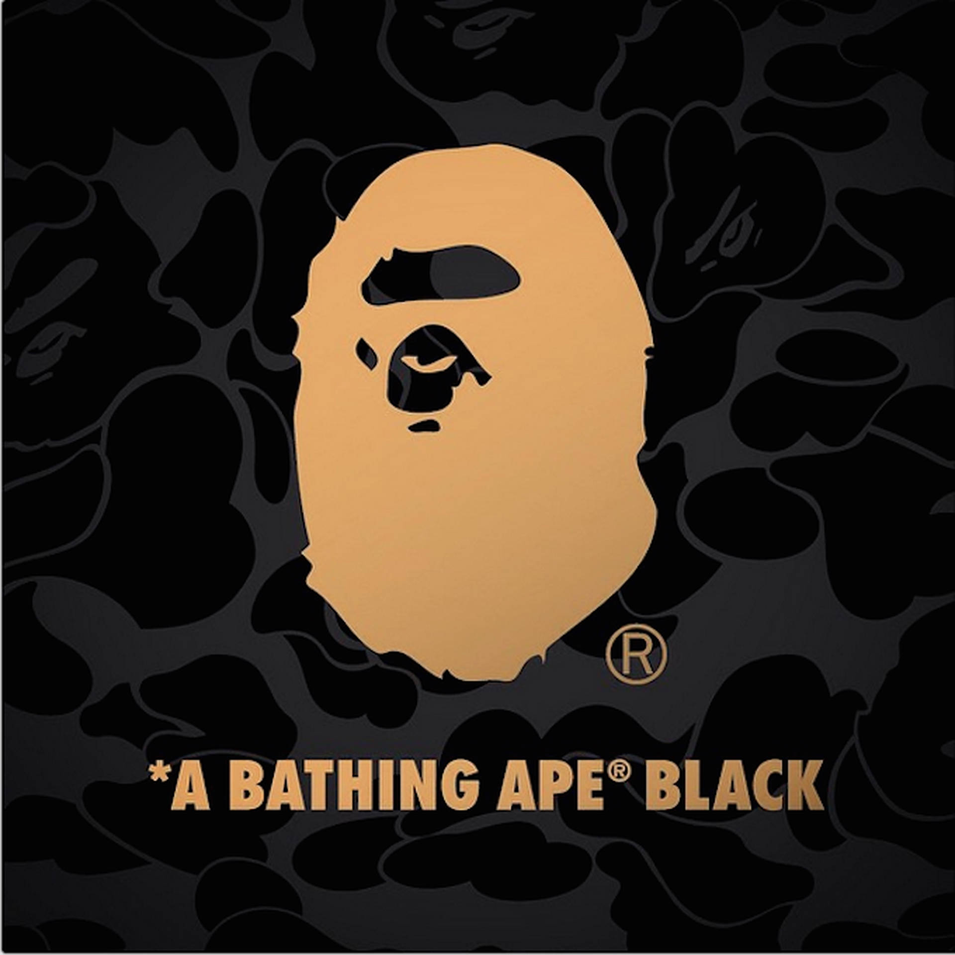 Beige A Bathing Ape Bape Logo Background