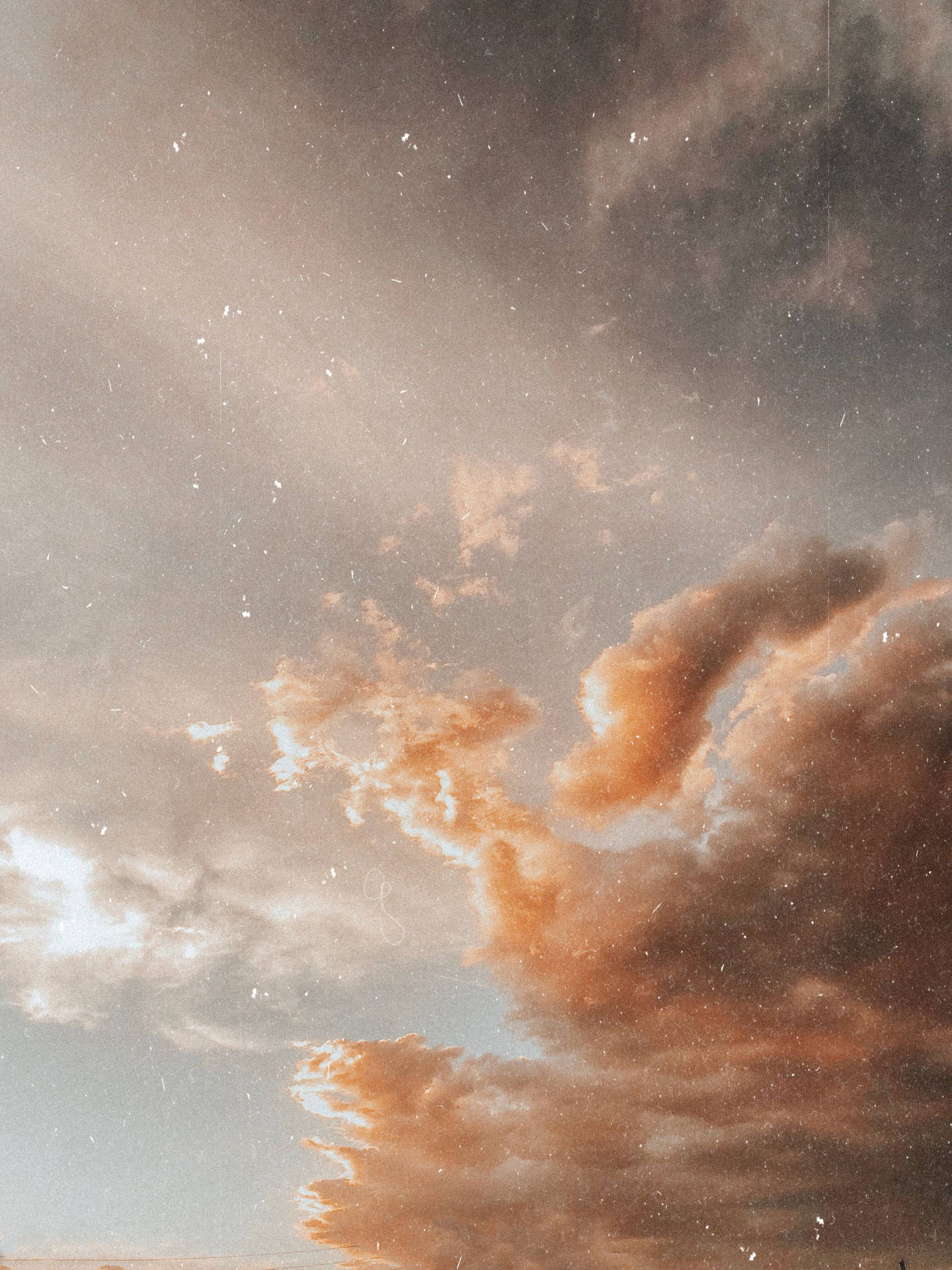Beige Aesthetic Clouds Background