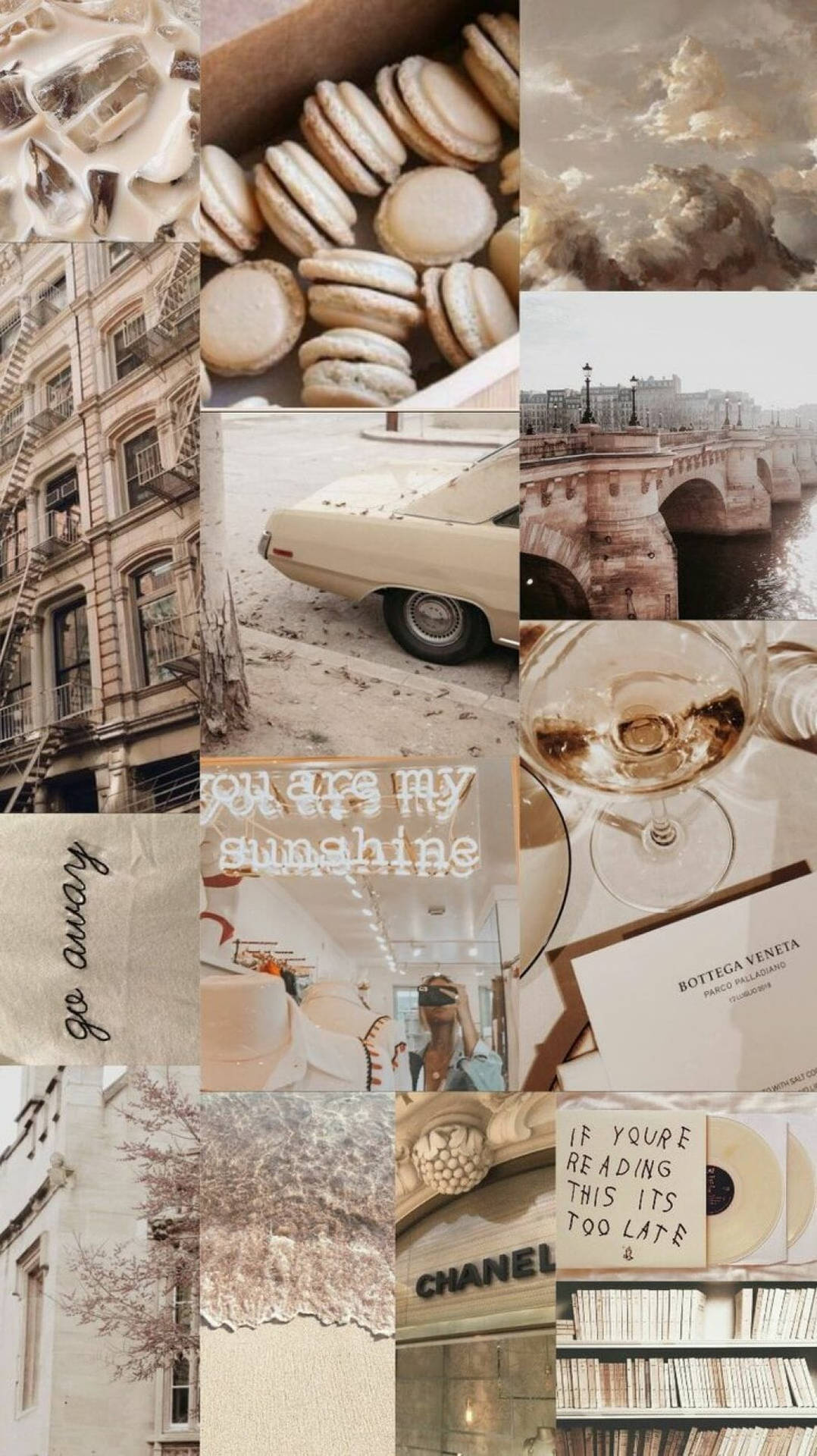 Beige Aesthetic Collage Iphone