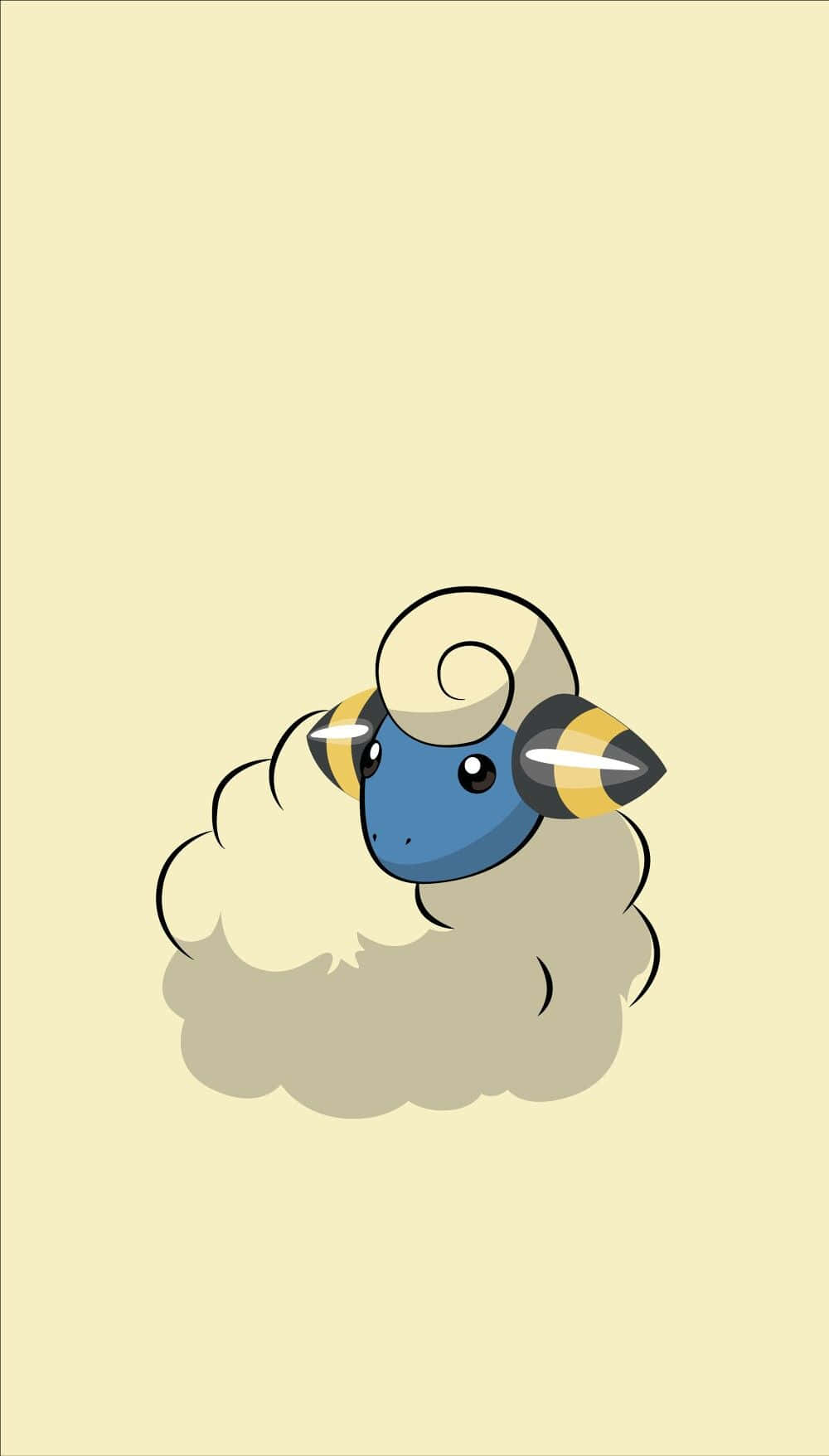 Beige Aesthetic Mareep Background