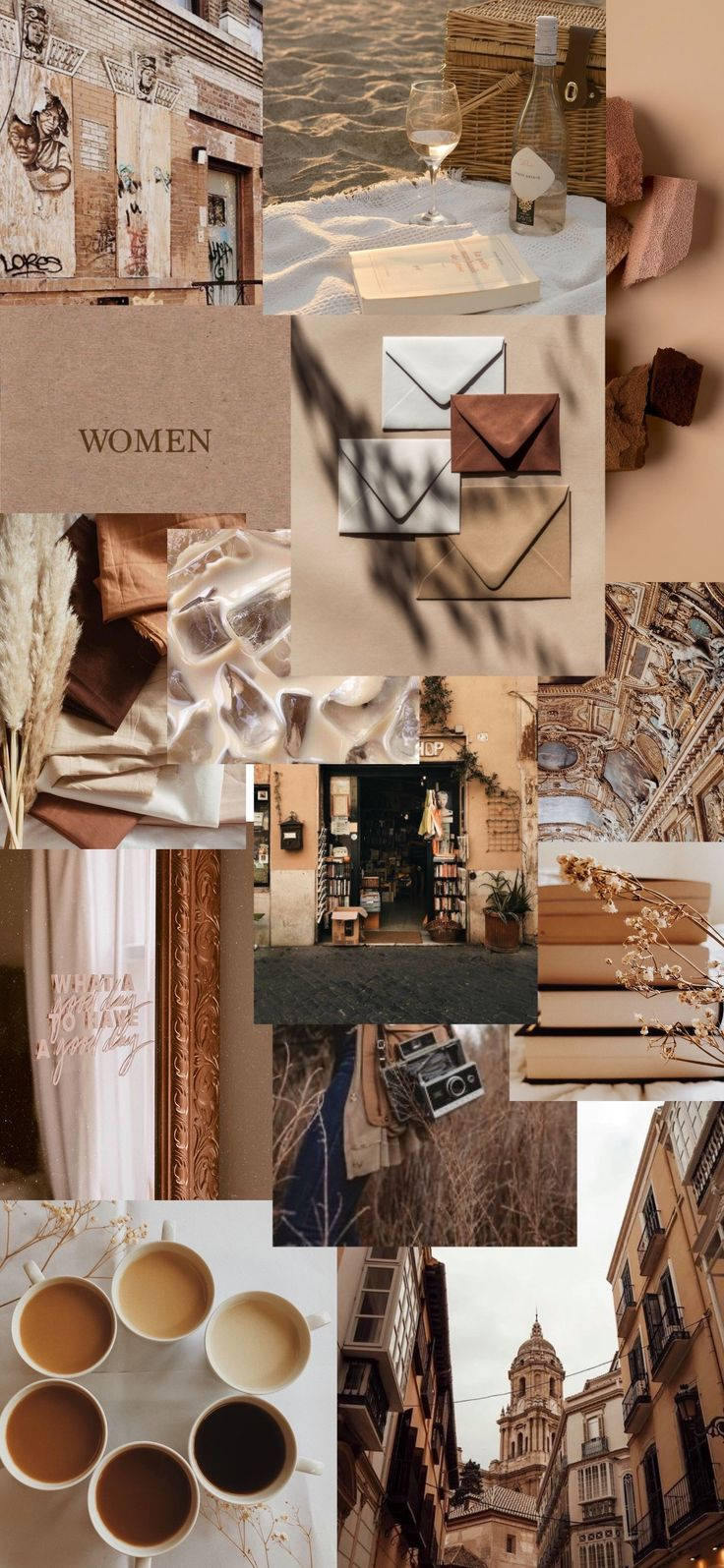 Beige Brown Aesthetic Collage