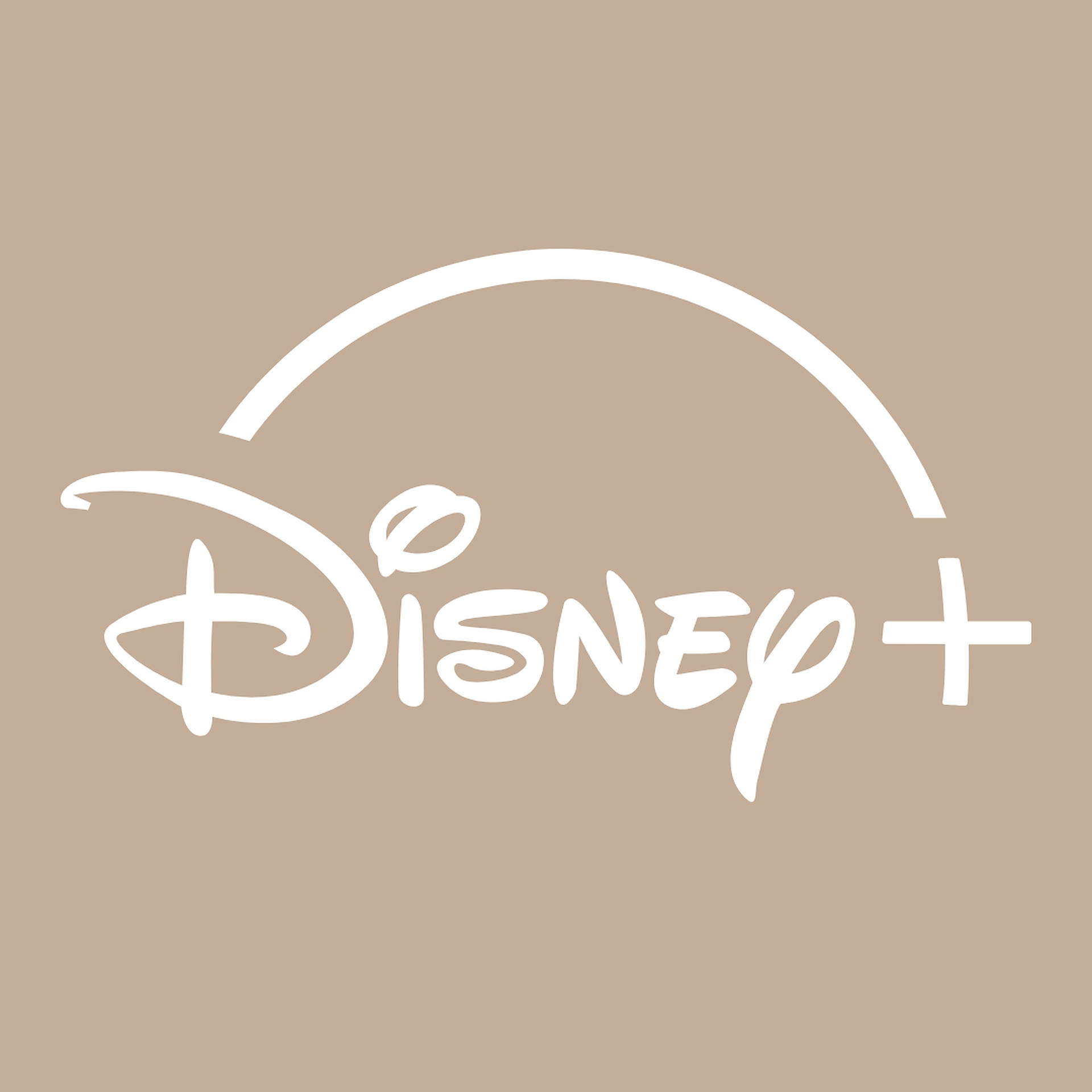 Beige Disney Logo Plus Background