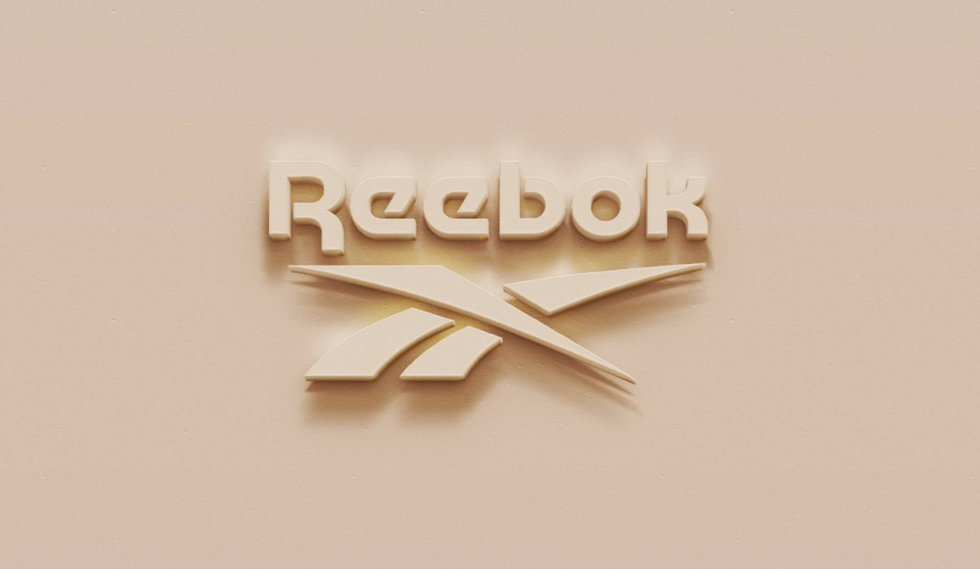 Beige Embossed Reebok Logo Background