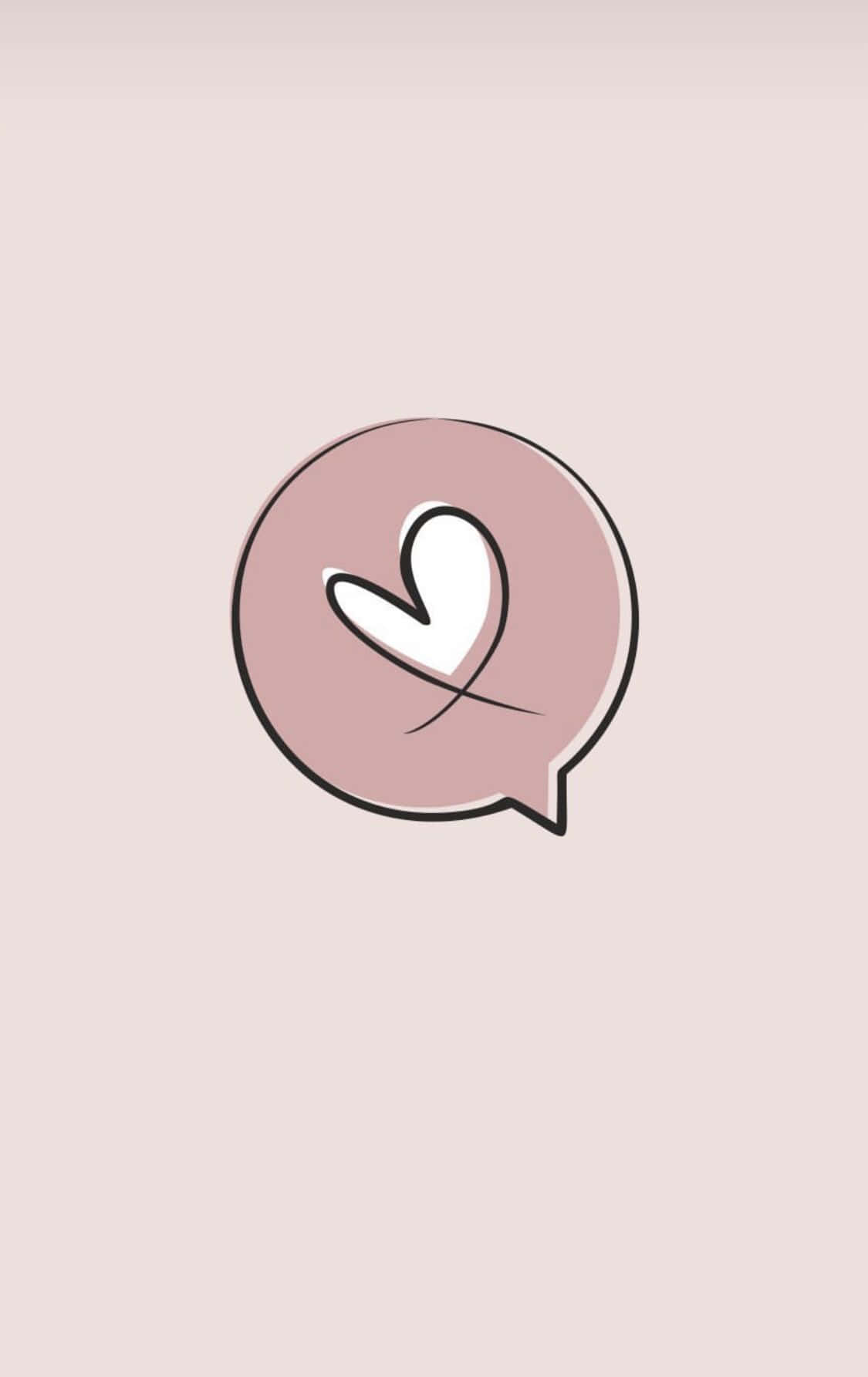 Beige Heart For Instagram Stories Background