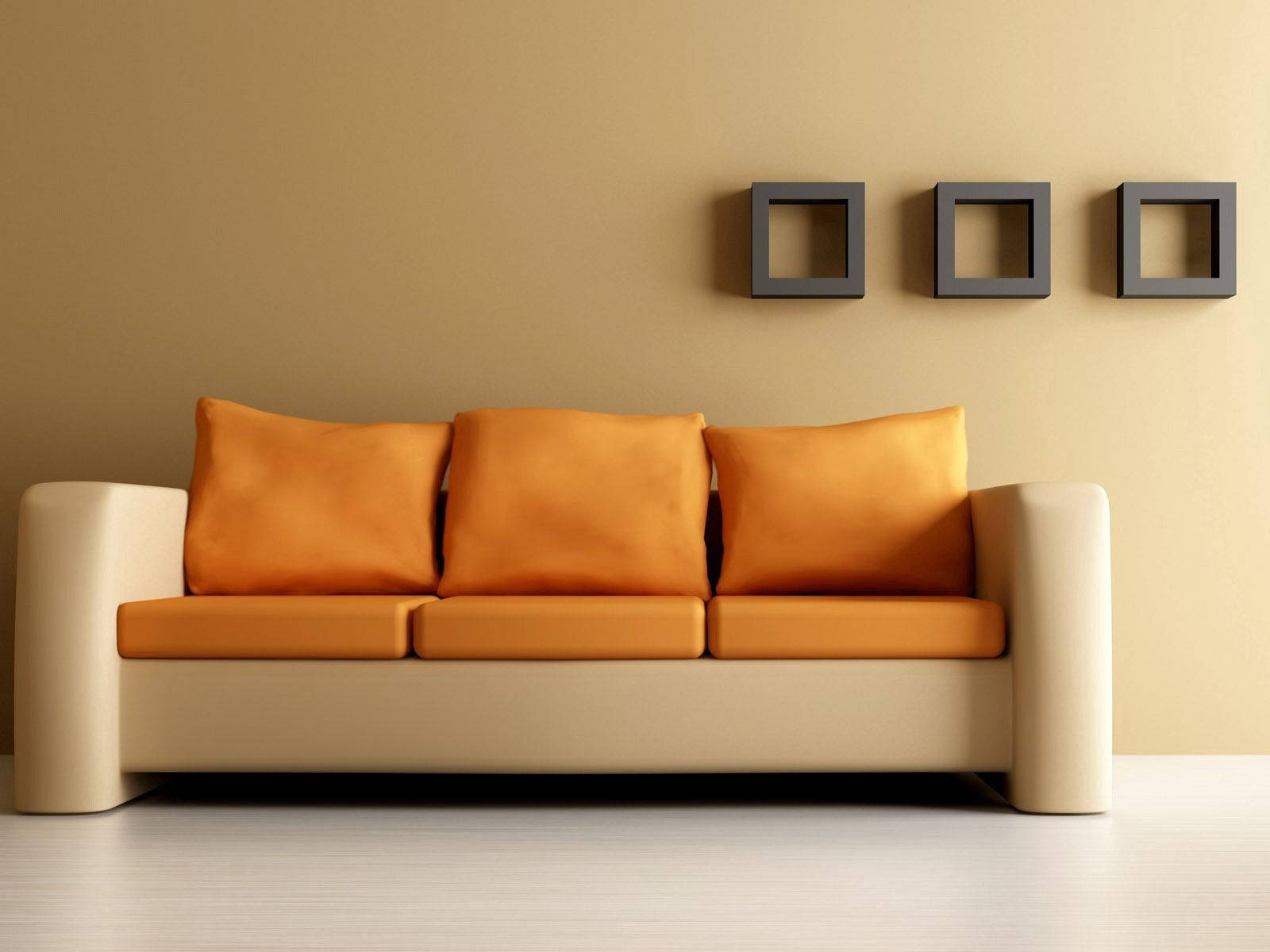 Beige Living Room Background