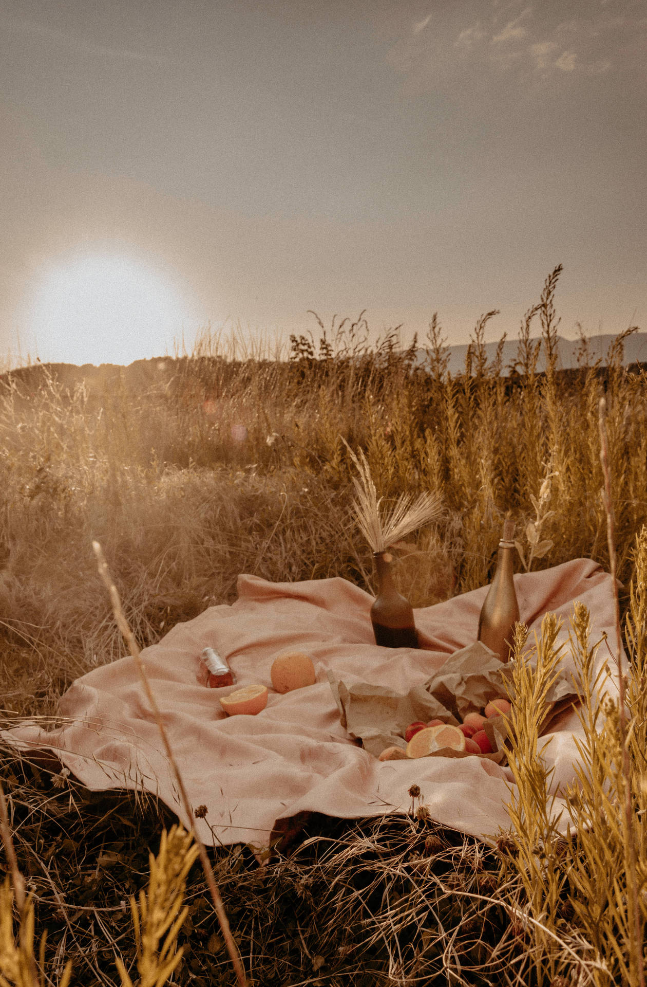 Beige Minimalist Blanket