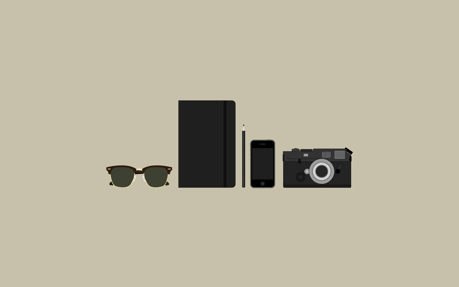 Beige Minimalist Sunglasses Background