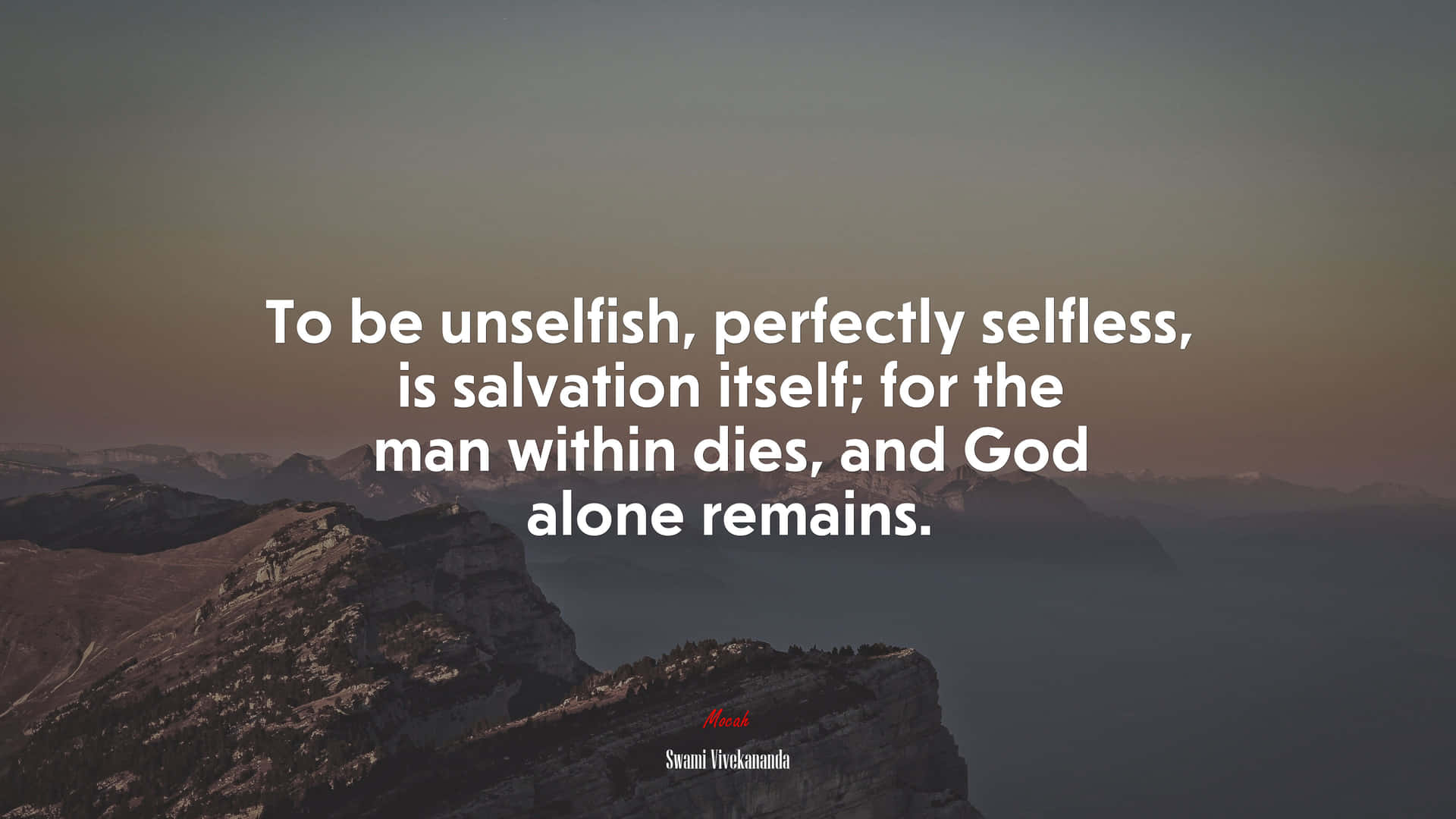 Being Selfless Is Salvation Quote Background
