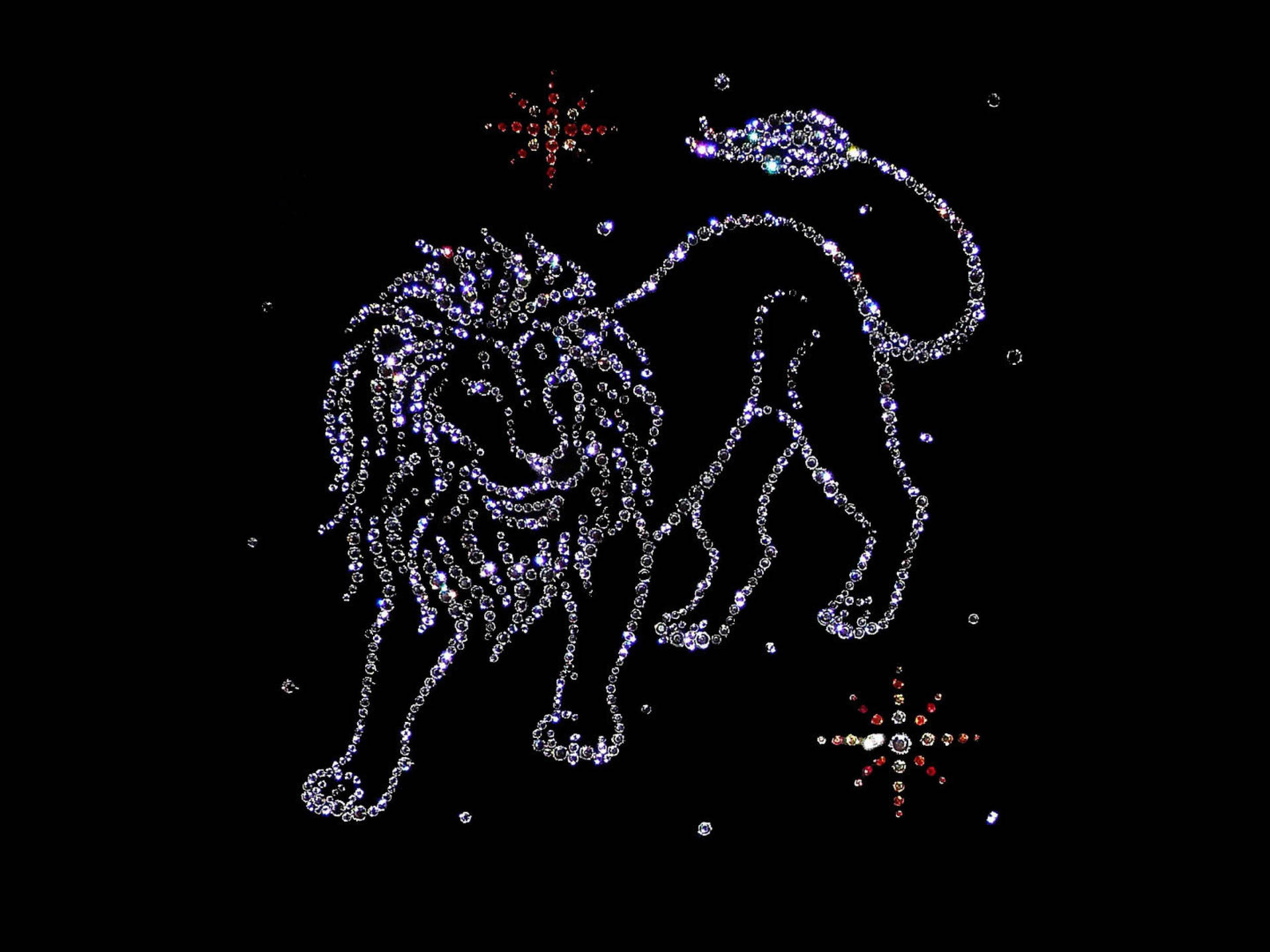 Bejeweled Leo Constellation Background