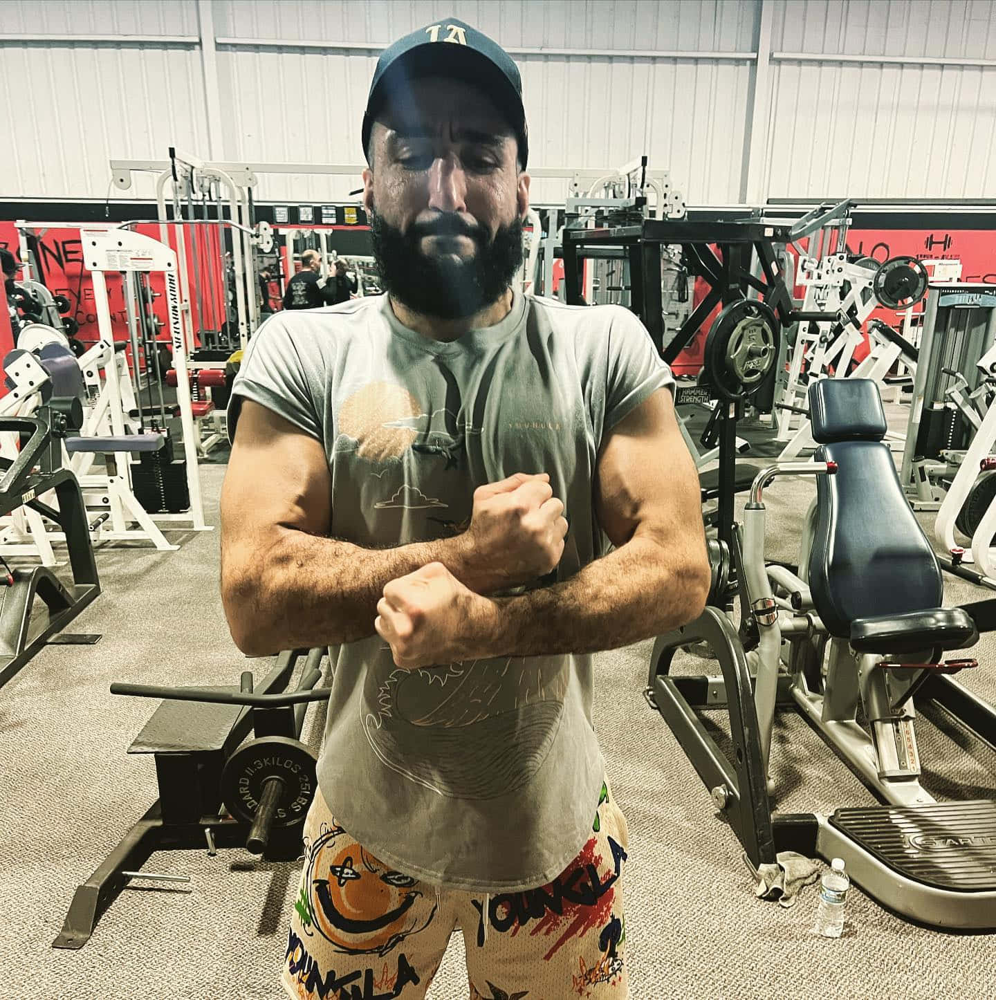 Belal Muhammad Flexing In The Gym