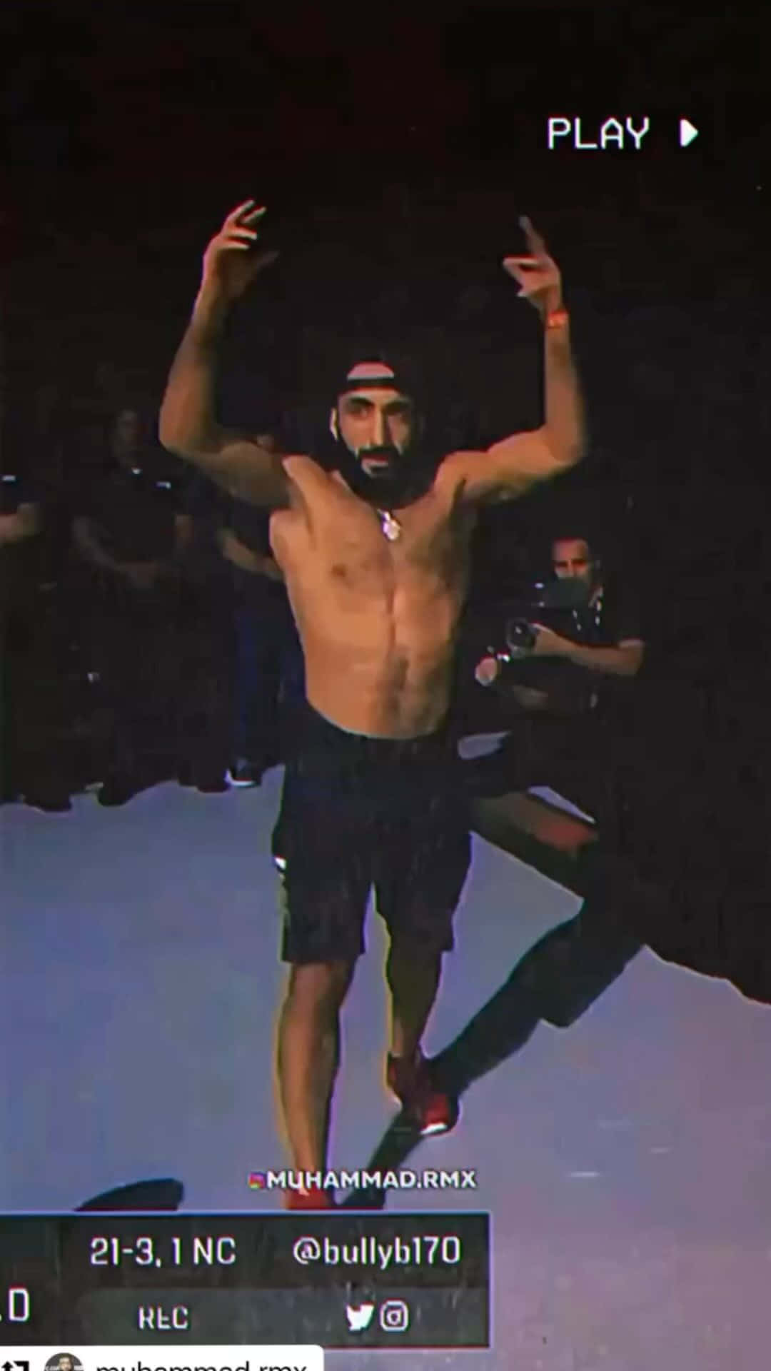 Belal Muhammad Posing Shirtless Background