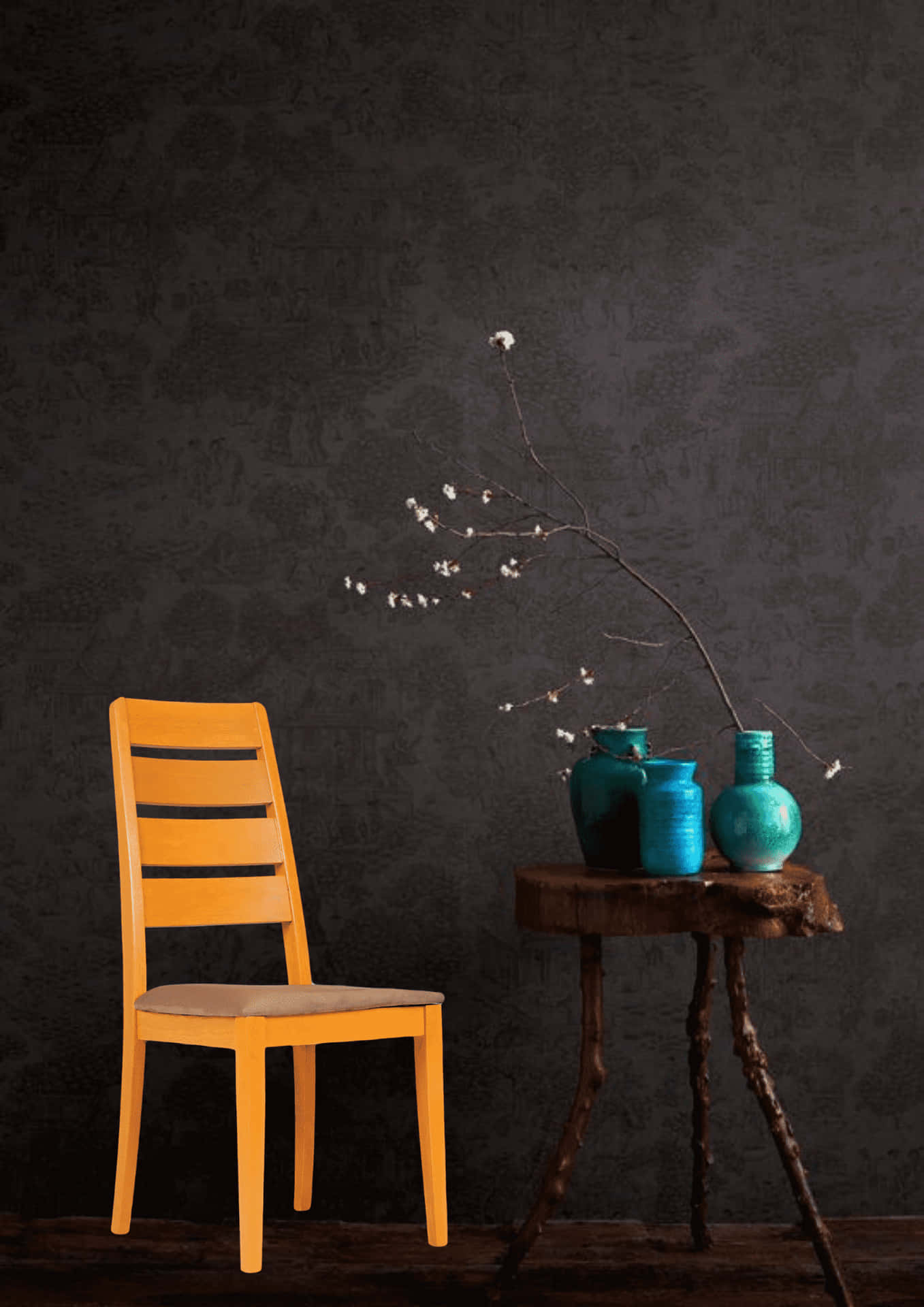 Belfast Chair Beside Wooden Table Background